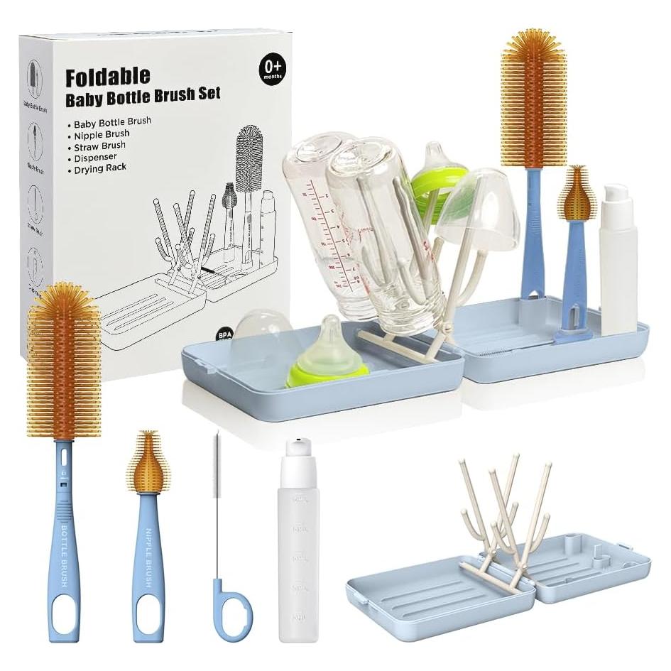 Kit de Limpieza de Botellas YOTIME Plegable Azul 1 Cuenta