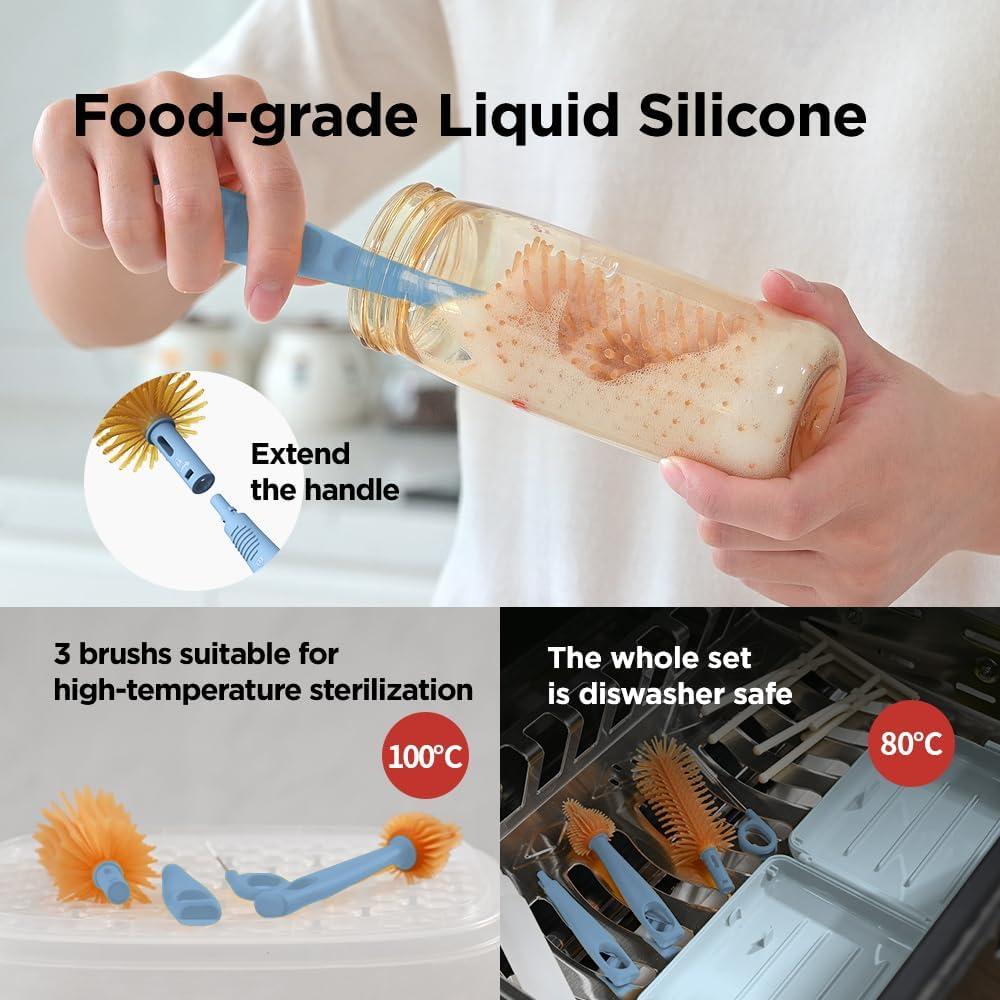 Kit de Limpieza de Botellas YOTIME Plegable Azul 1 Cuenta