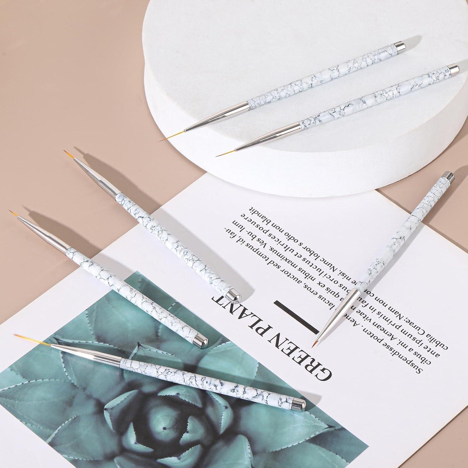 Pinceles para Arte de Uñas Tbestmax 6 Pcs 5-20mm