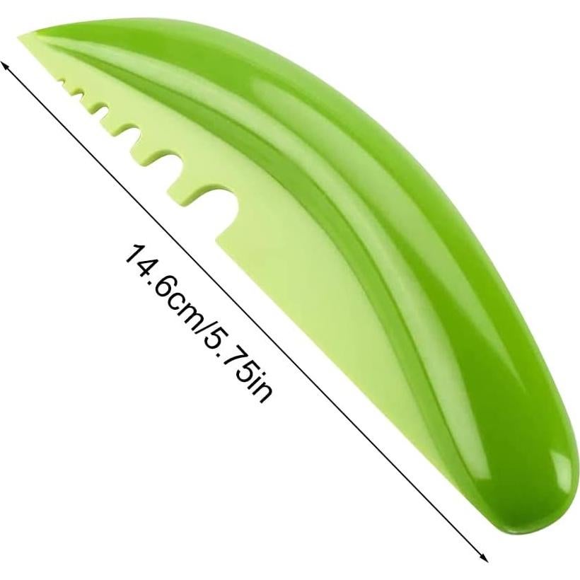 Herb Stripper, Kitchen Herb Leaf Stripping Tool, Herb Peeler for Vegetable Leaf Kale, Collard Greens, Thyme, Basil, Rosemary Stripper Cilantro Tool(6 holes)(green)