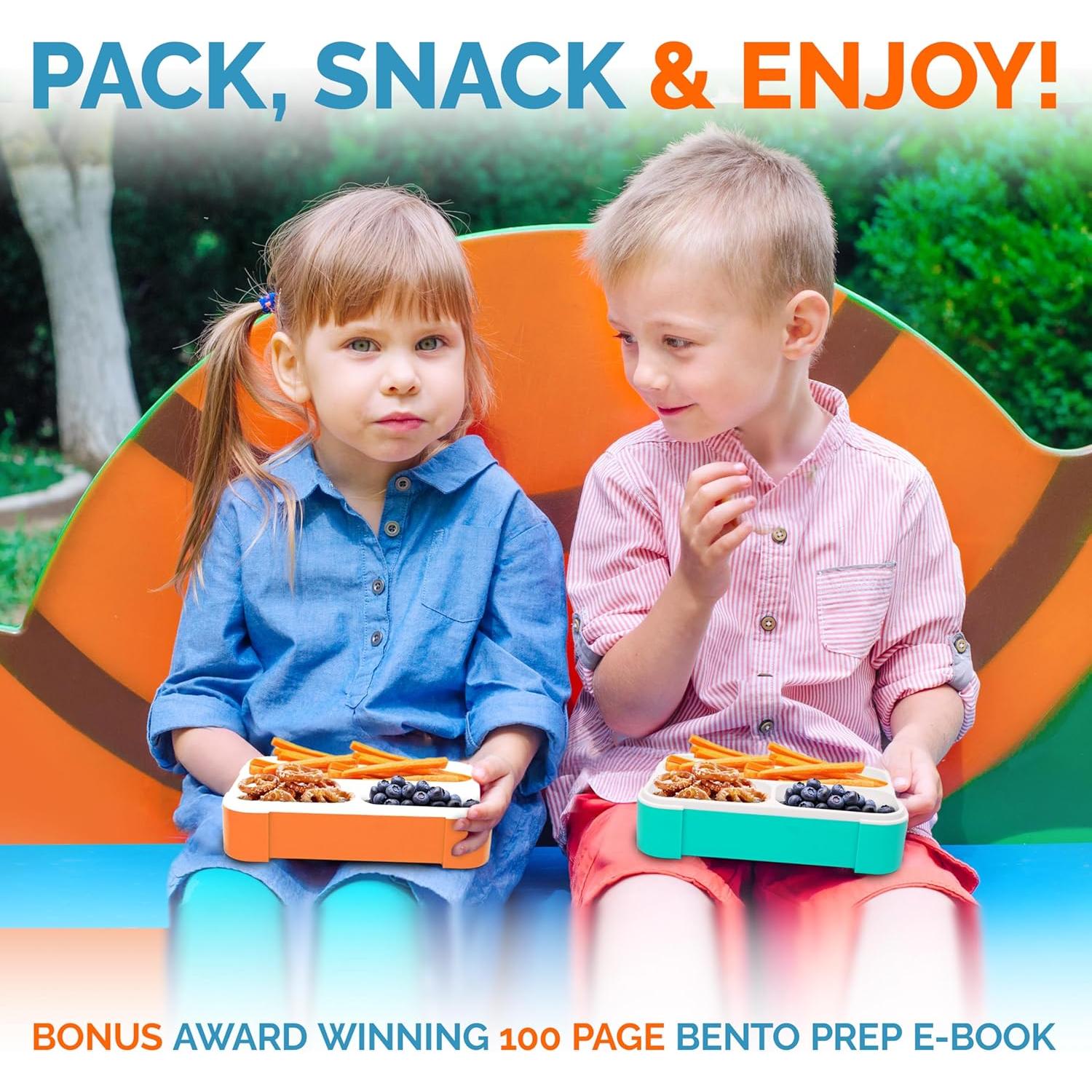 Contenedores de Almuerzo Kinsho Set de 2 Pequeños a Prueba de Fugas