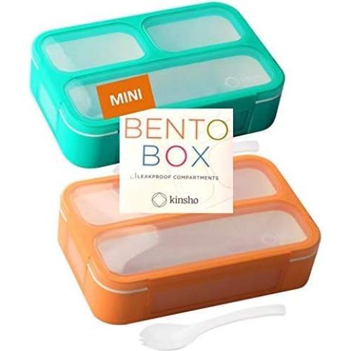 Contenedores de Almuerzo Kinsho Set de 2 Pequeños a Prueba de Fugas