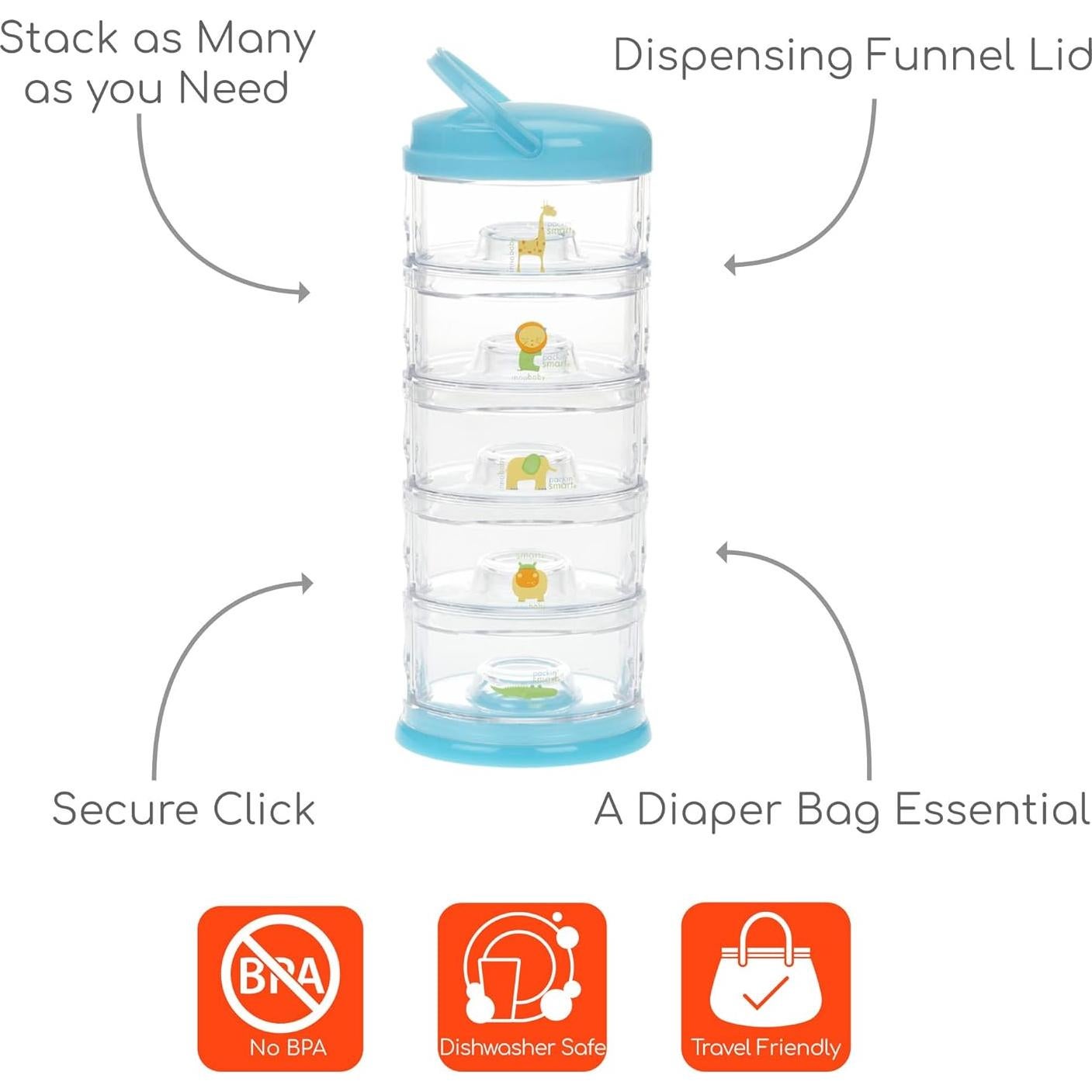 Contenedor Apilable Packin' Smart Innobaby - 5 Tazas 79 ml