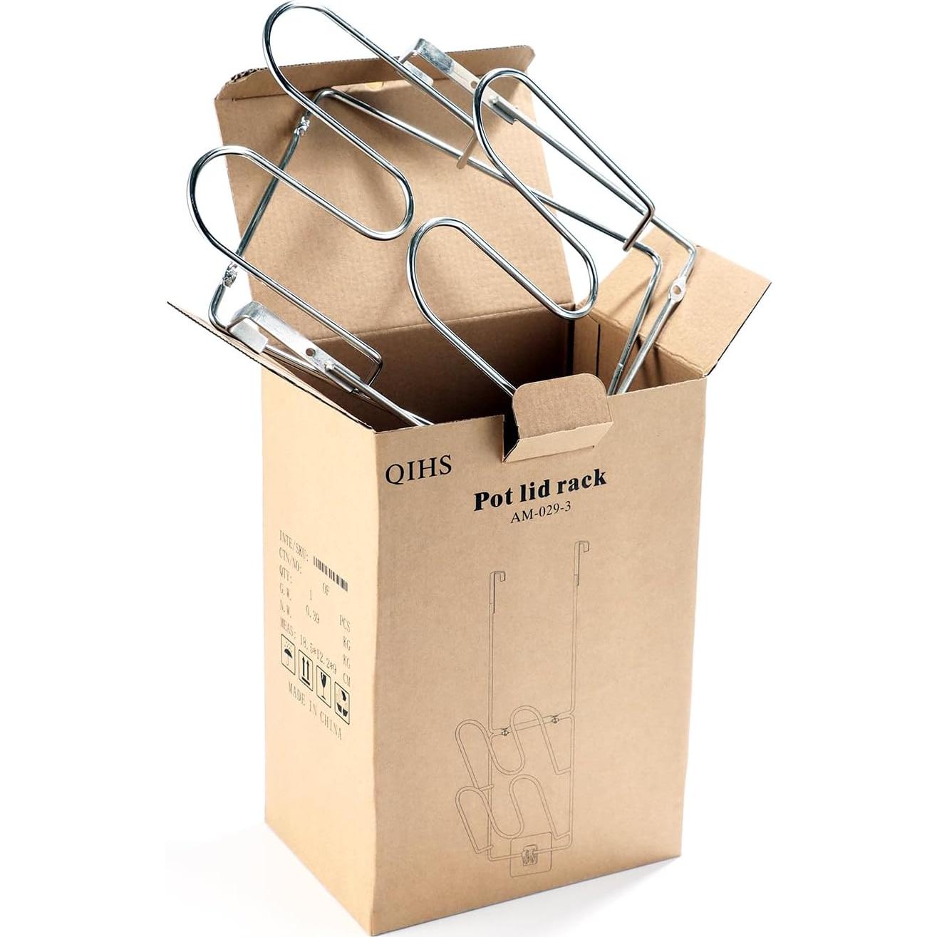 Organizador de Tapa de Olla QIHS Doble Capa Acero Inoxidable