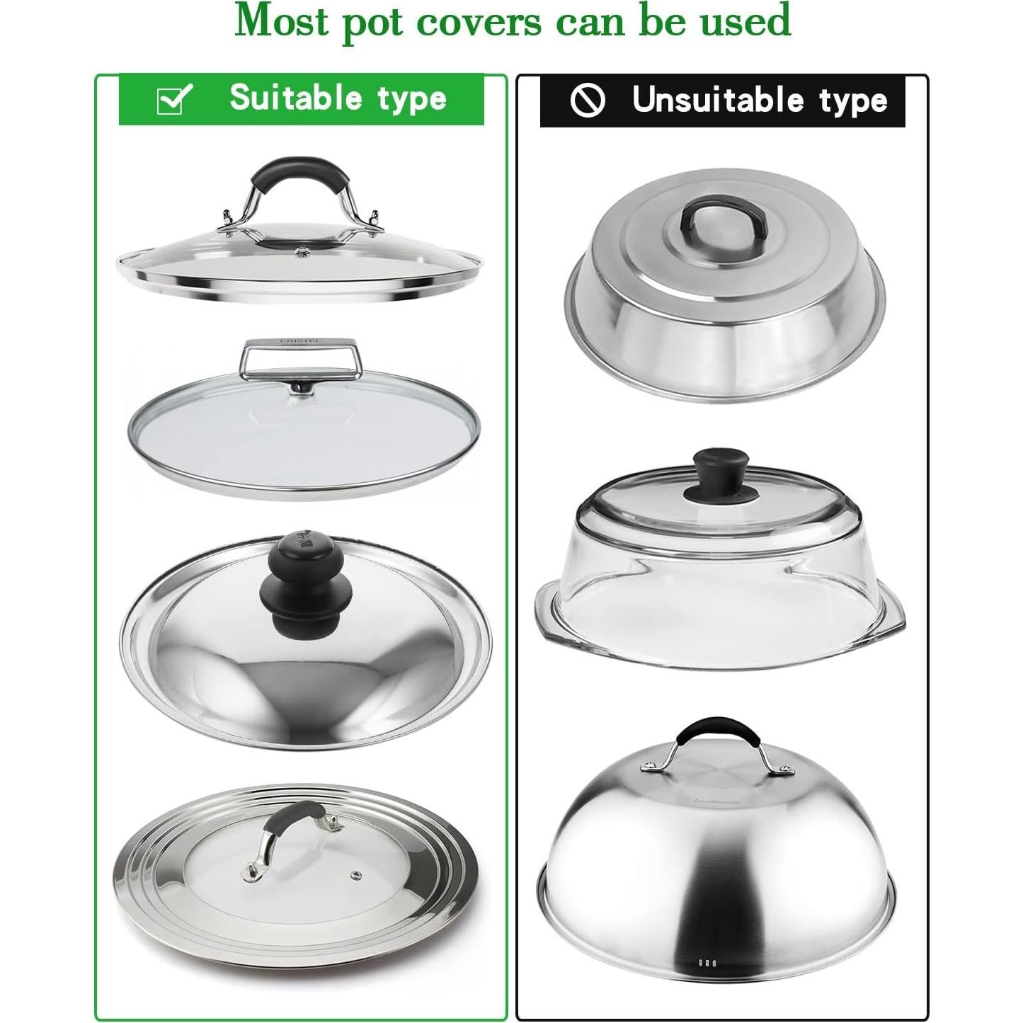 Organizador de Tapa de Olla QIHS Doble Capa Acero Inoxidable