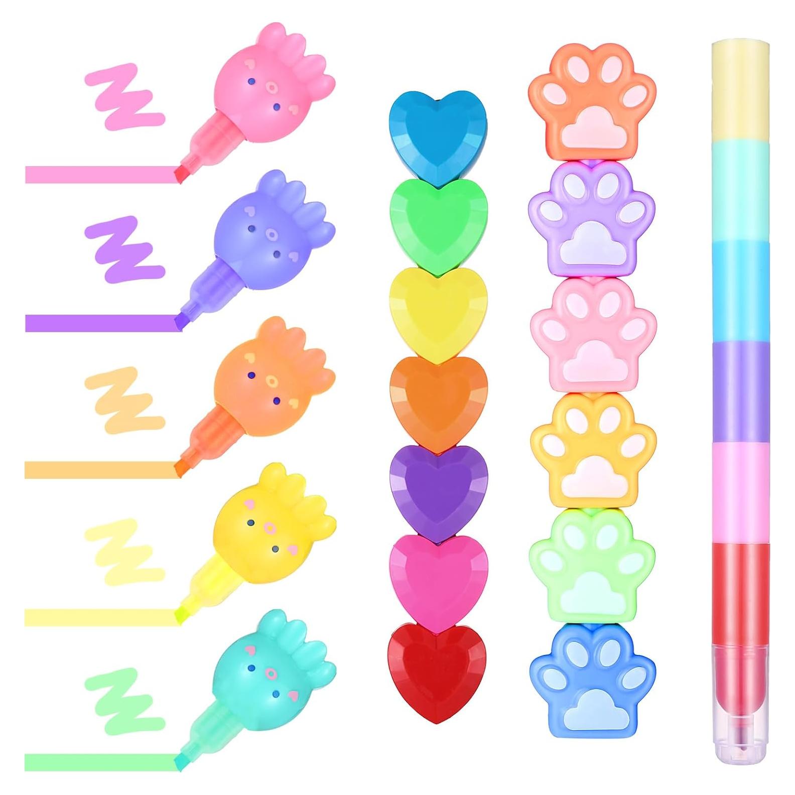 Marcadores Fluorescentes Teling 20 Pcs Mini Punta Fina Multicolor