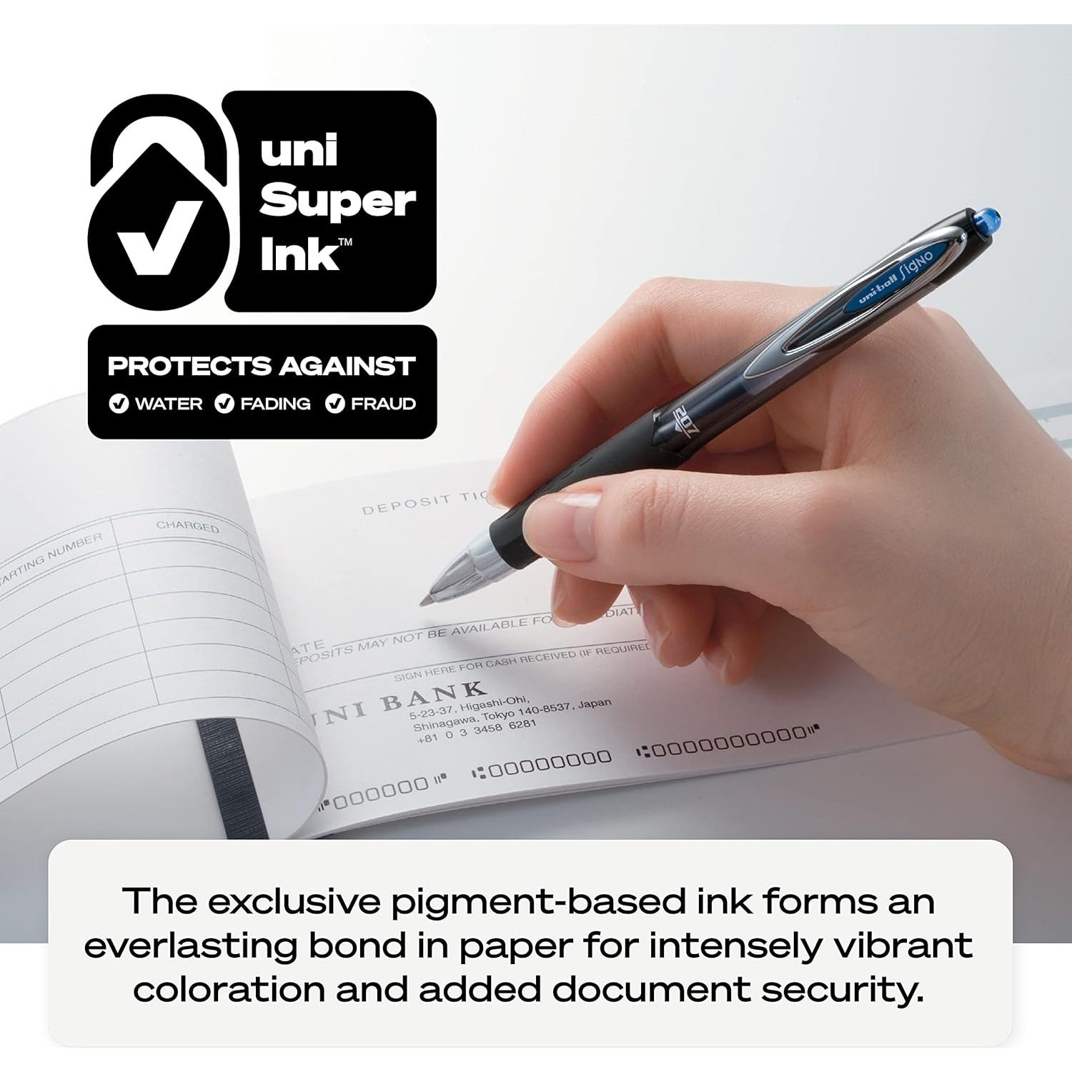 Bolígrafos de Gel Uni-ball 207 Retráctiles 0.7mm 8 Colores