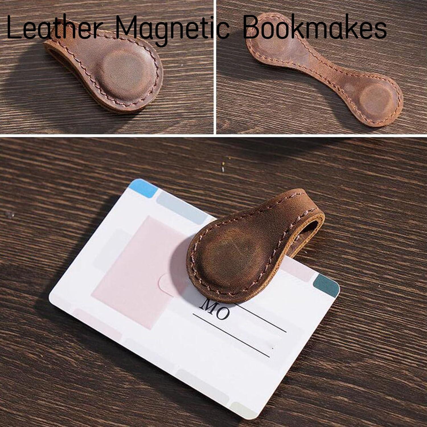 Marcador Magnético de Piel Oanruyan Negro 10x3 cm