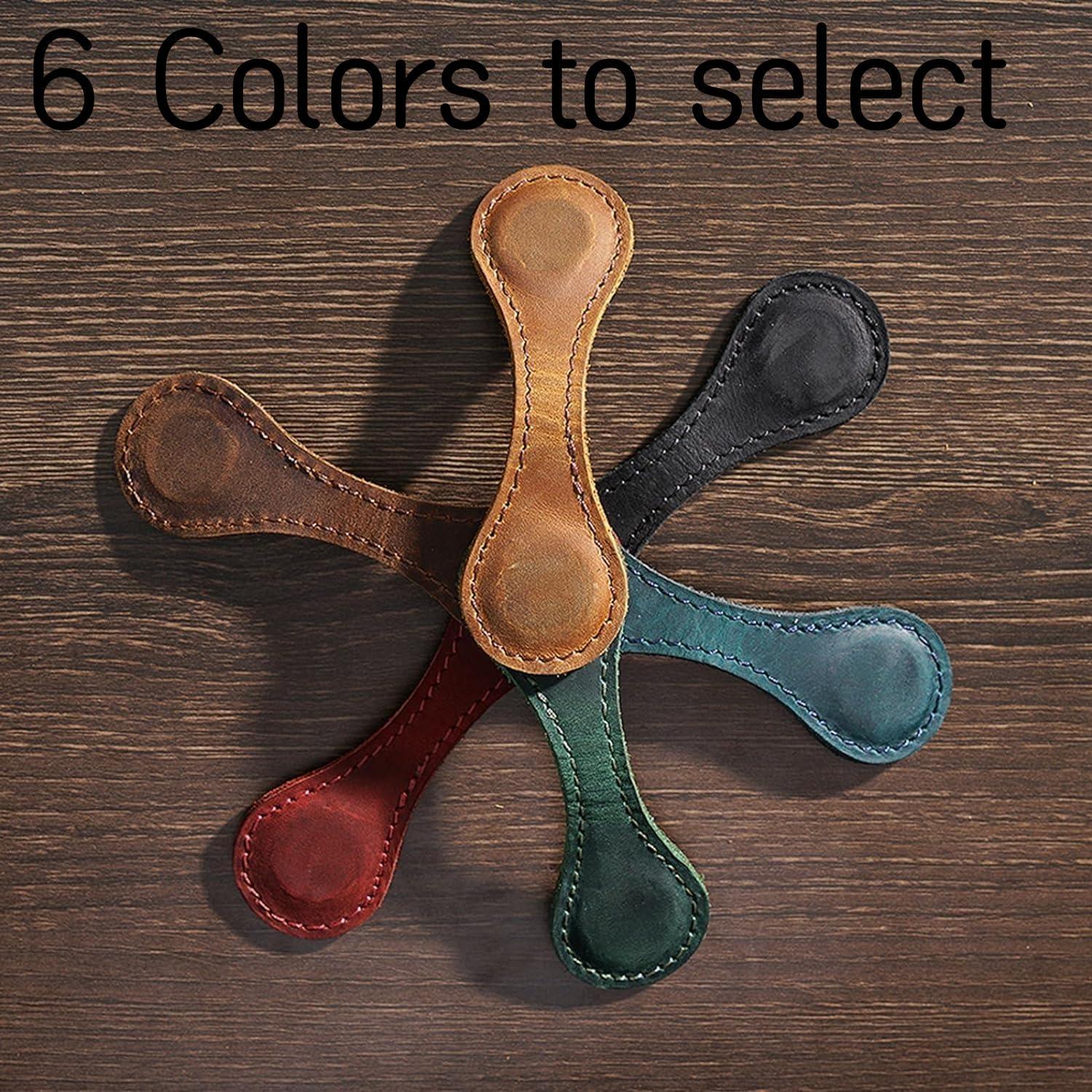 Marcador Magnético de Piel Oanruyan Negro 10x3 cm