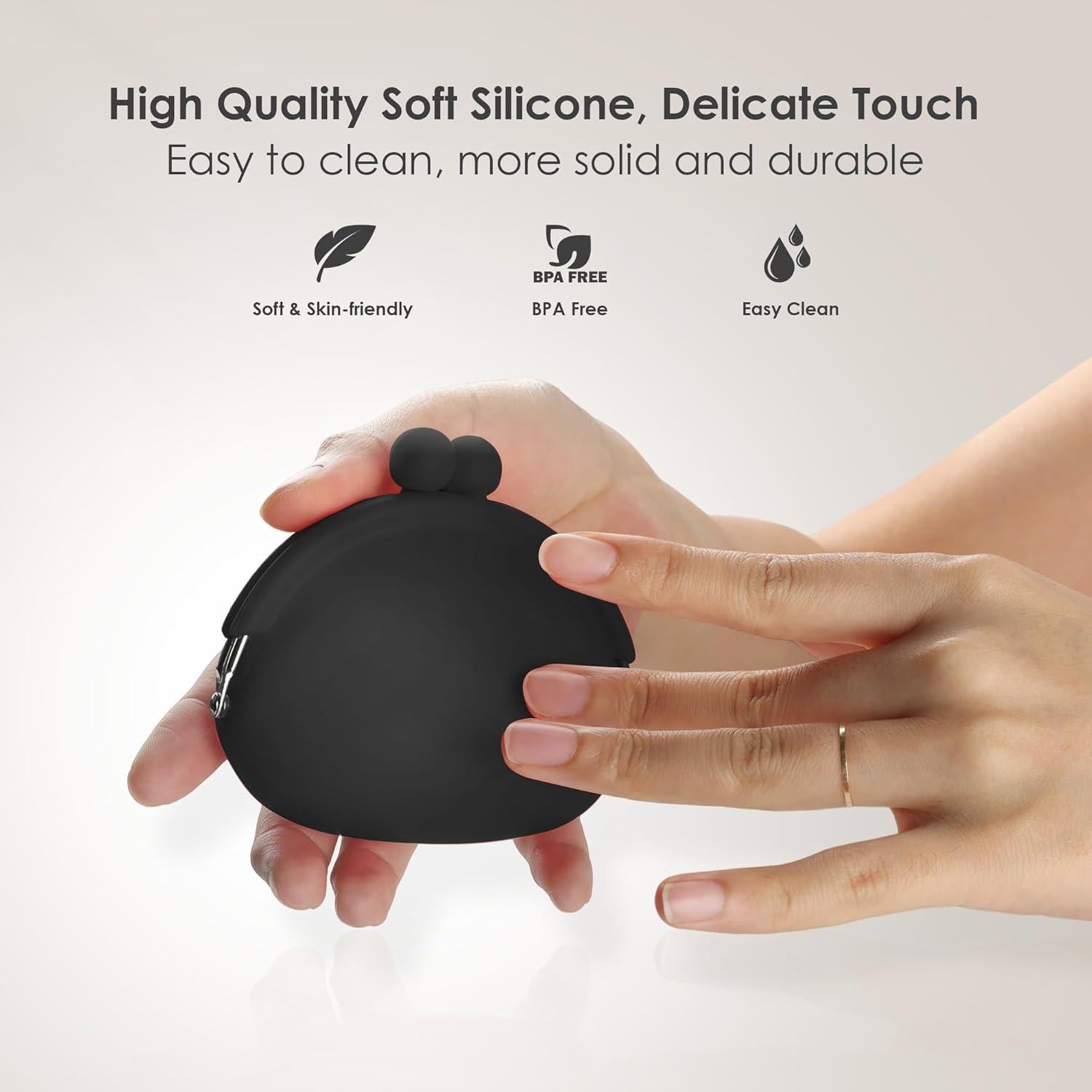 Monedero de Silicona Jalopink para Mujeres - Mini Clutch Negro