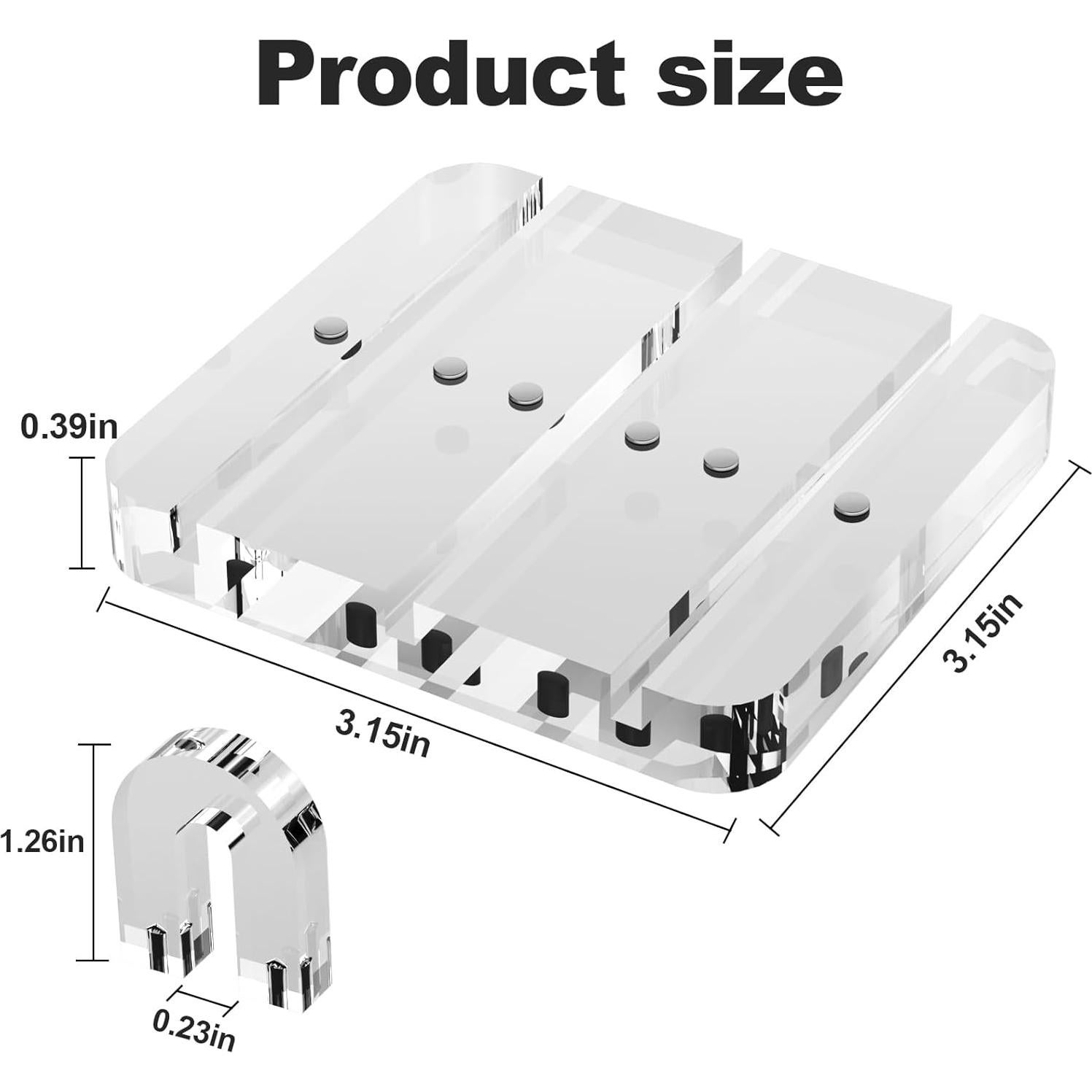Organizador de Cuerda Acrílico MaybeRain 8x8 cm Transparente
