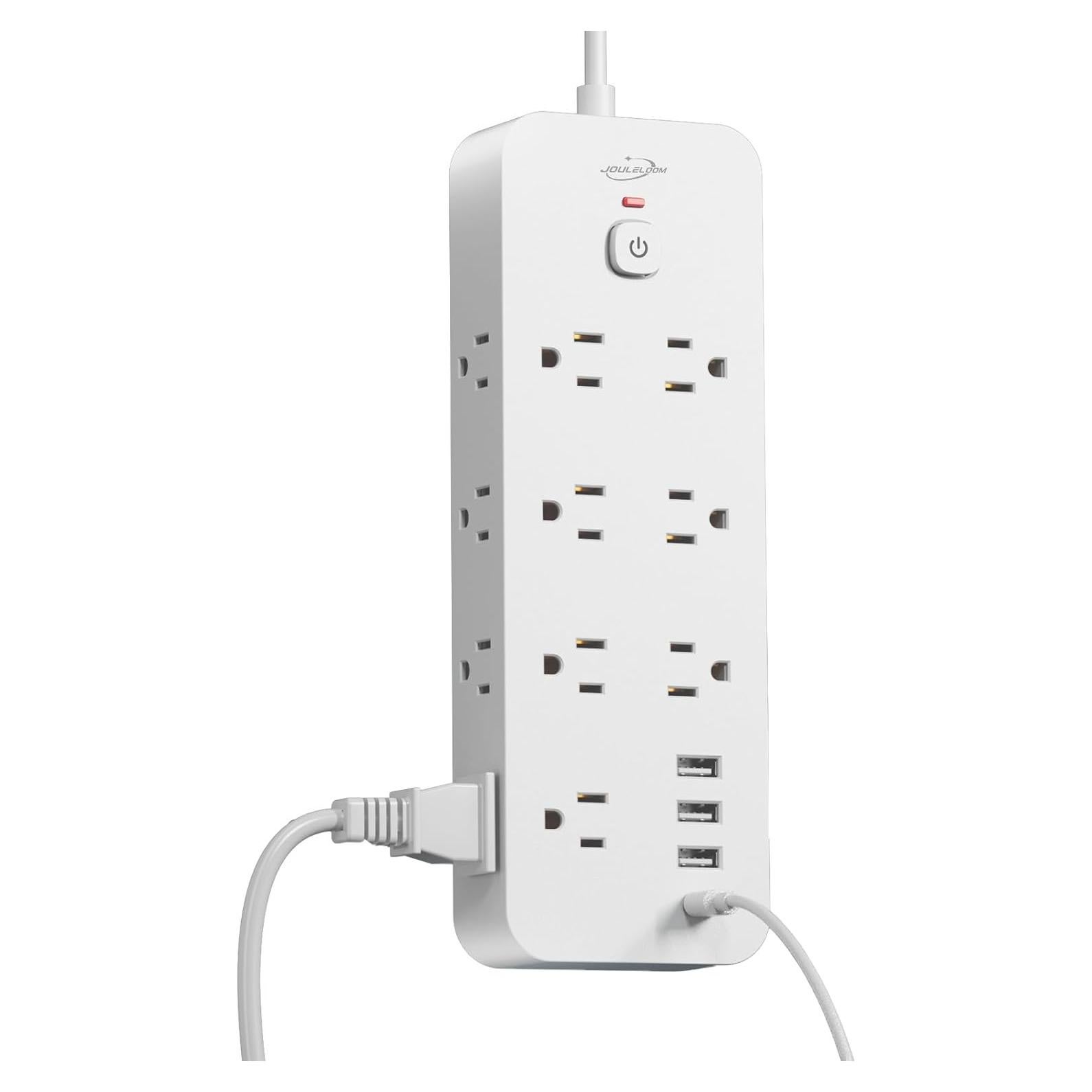 Regleta de Protección JouleLoom 18 en 1, 14 Salidas AC y 4 USB