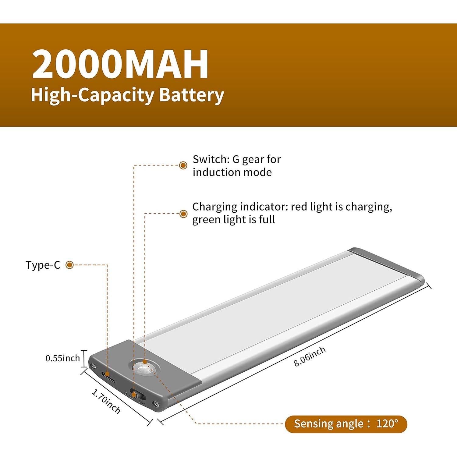 Luz LED Lepotec 30 con Sensor de Movimiento Recargable 2P