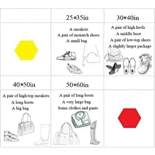 30 Bolsas de Almacenamiento para Zapatos Ecológicas 24.89x34.93cm