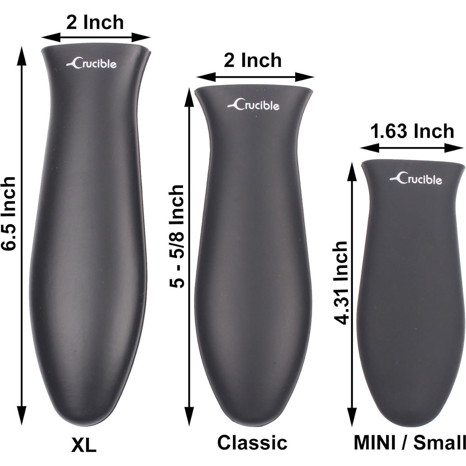 Mango de Silicona para Sartenes Crucible Cookware Grande Negro