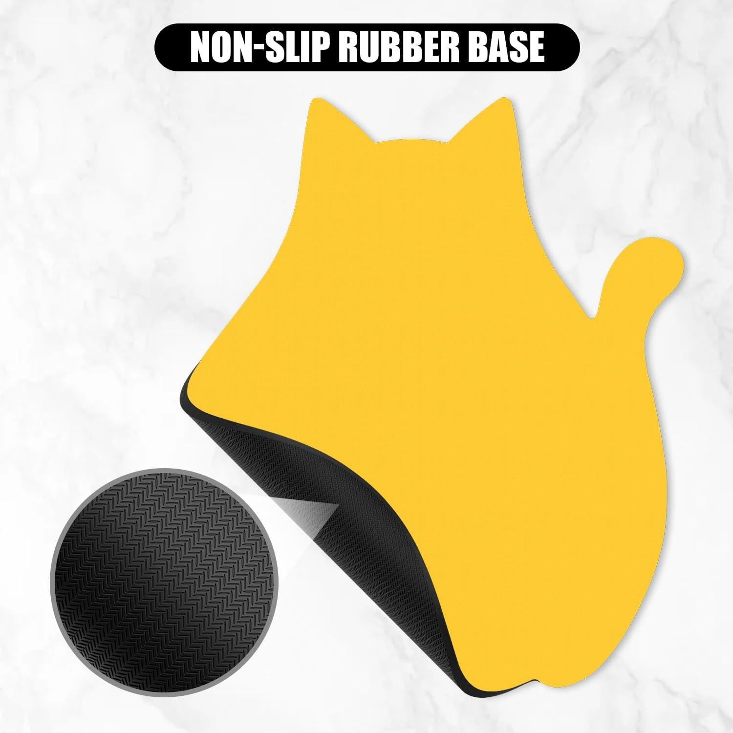 Alfombrilla de Ratón Hsxnam Gato Amarillo 24.5x20.3cm Antideslizante