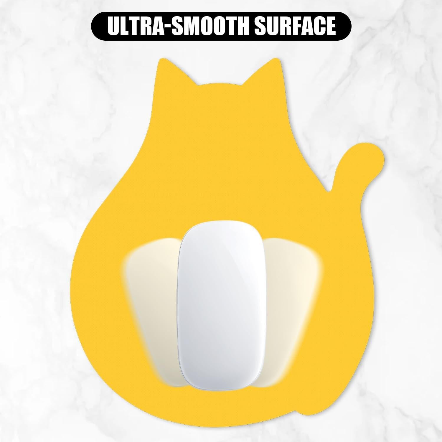 Alfombrilla de Ratón Hsxnam Gato Amarillo 24.5x20.3cm Antideslizante