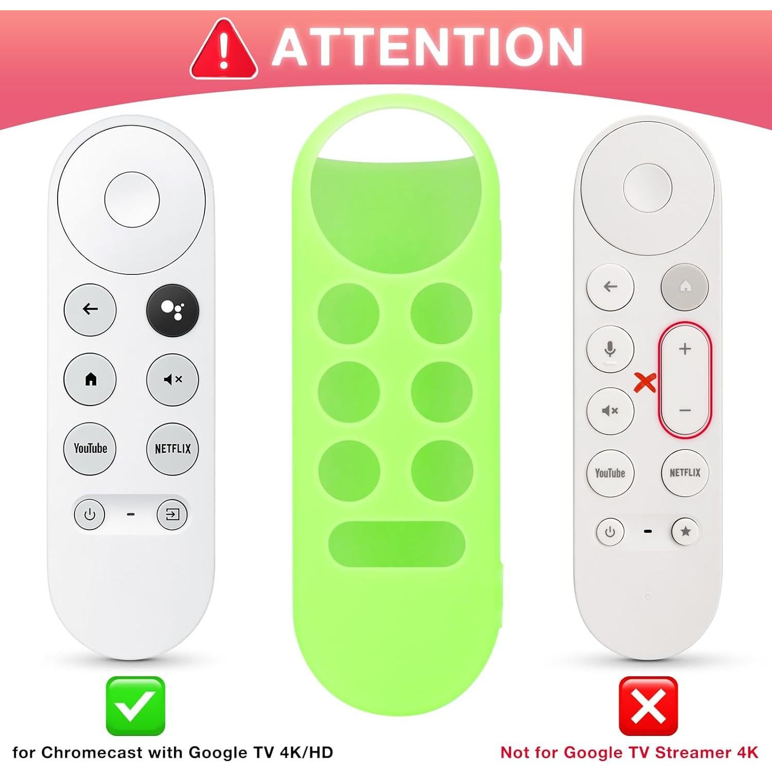 Funda de Silicona Brillante para Control Remoto Google Chromecast