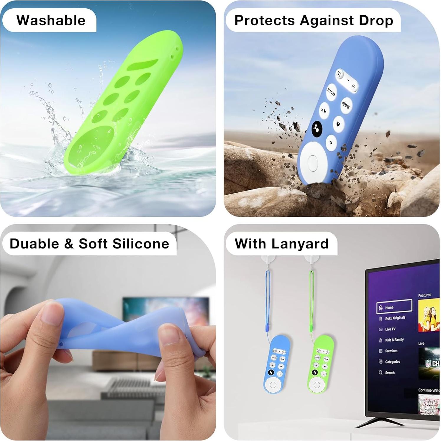 Funda de Silicona Brillante para Control Remoto Google Chromecast