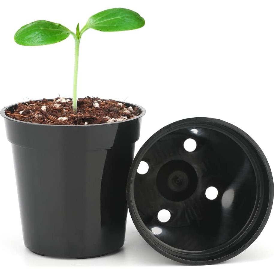 Macetas de Plástico Negras KINGLAKE GARDEN 50 Unidades 5.4 cm