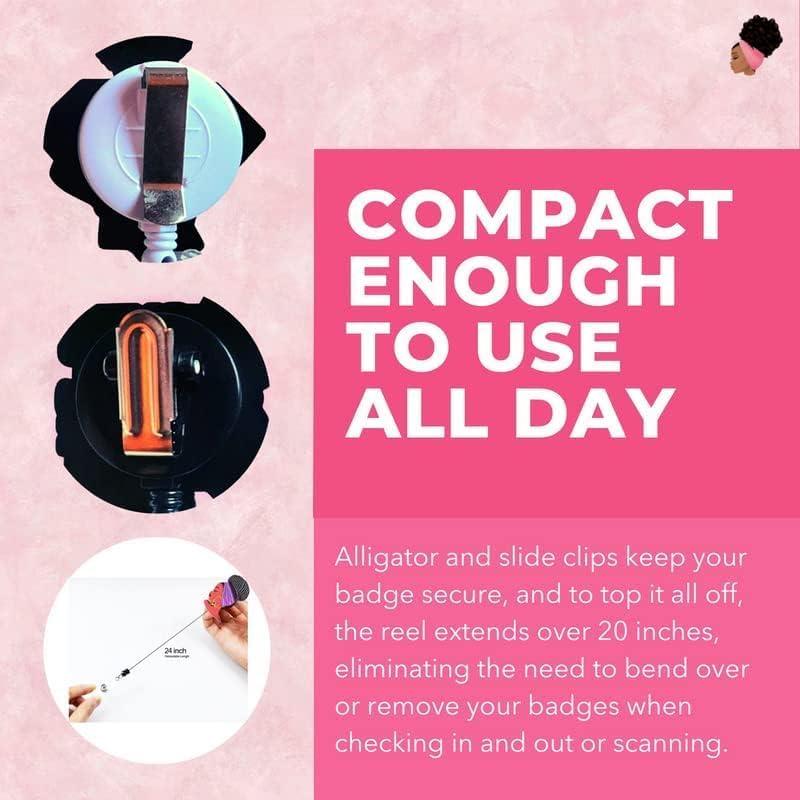 Carrete de Insignia Retro Reflejos De Zana - Paquete de 2