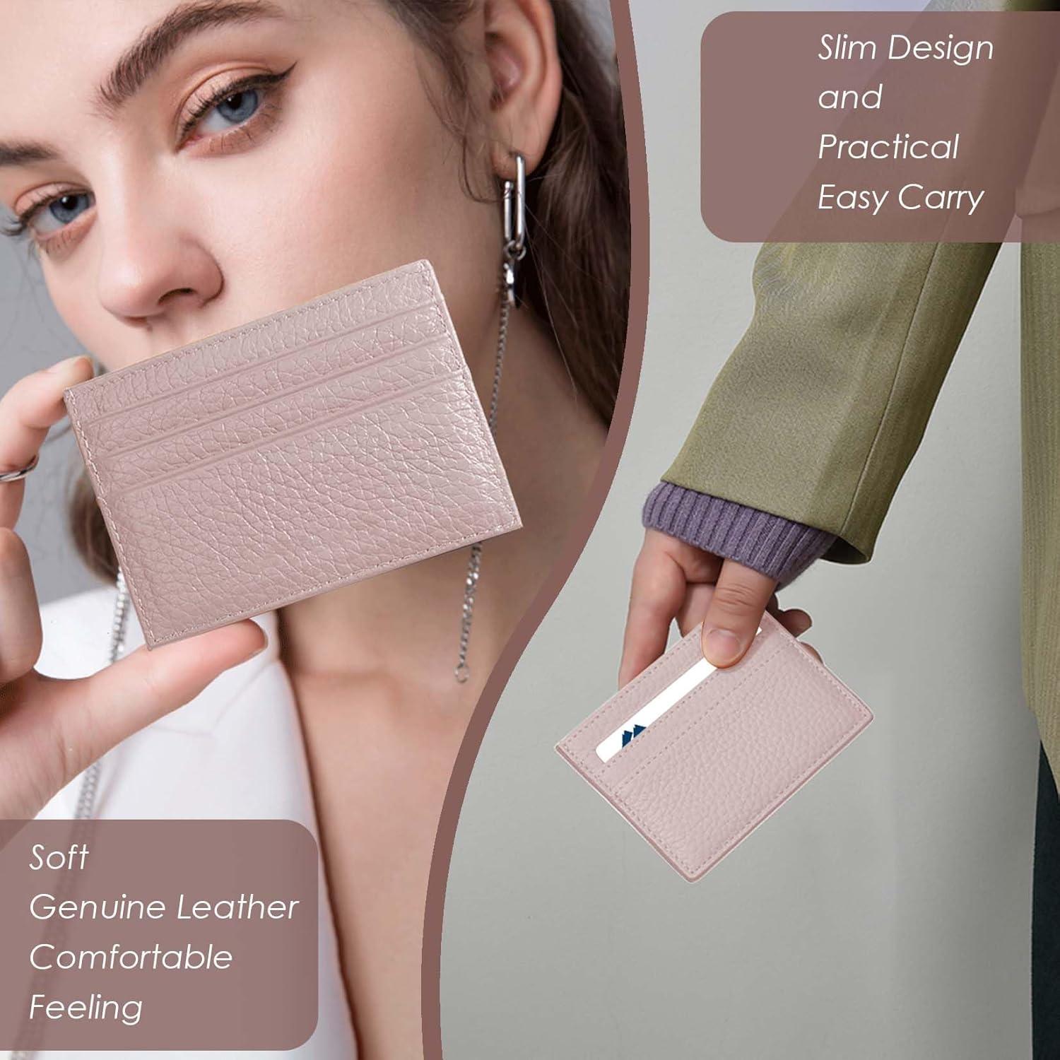 Cartera de Cuero Genuino M-Plateau Ultra Delgada Unisex 10.4x7.8cm