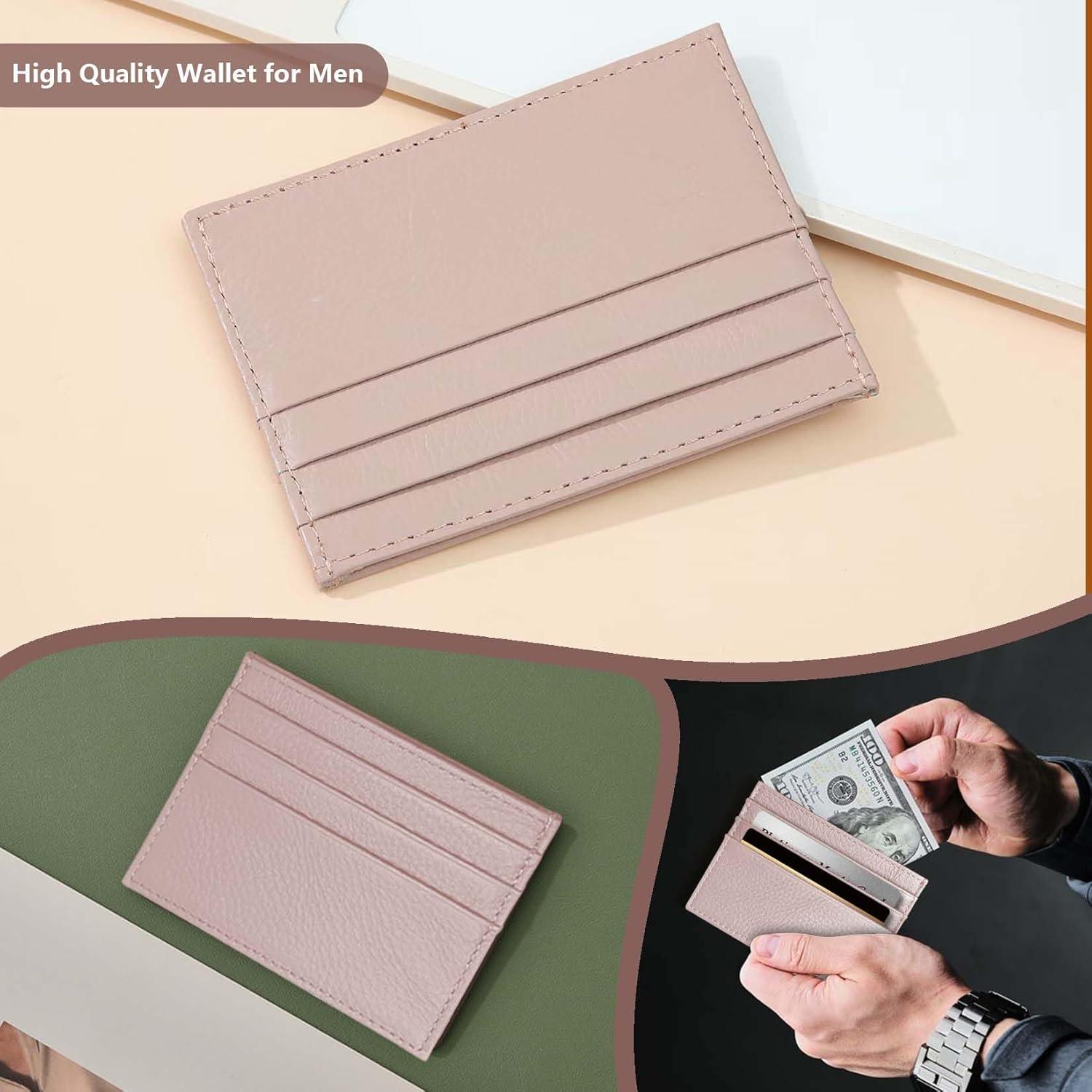 Cartera de Cuero Genuino M-Plateau Ultra Delgada Unisex 10.4x7.8cm