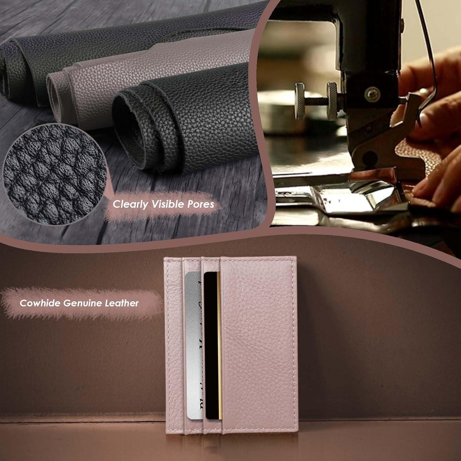 Cartera de Cuero Genuino M-Plateau Ultra Delgada Unisex 10.4x7.8cm