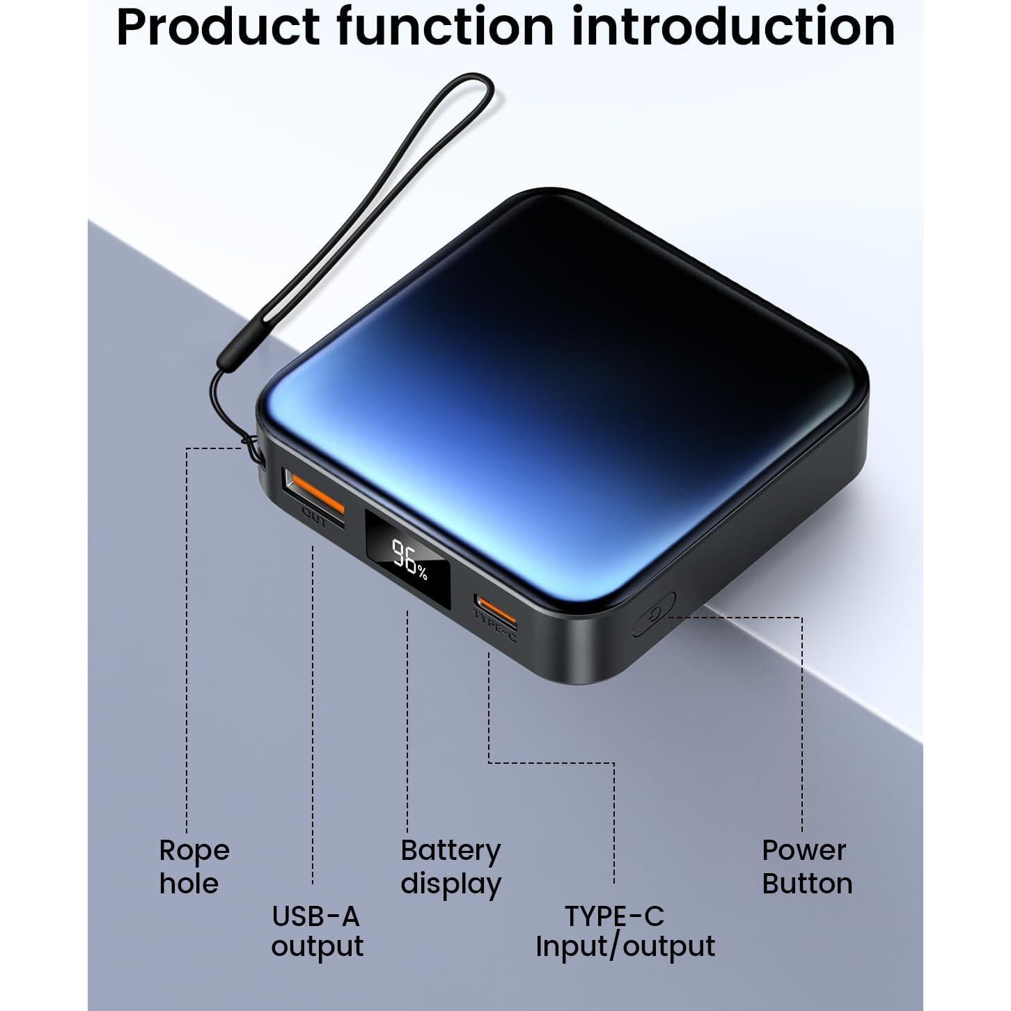 Banco de Energía 10000mAh Shenzhen Meimei Carga Rápida USB-C