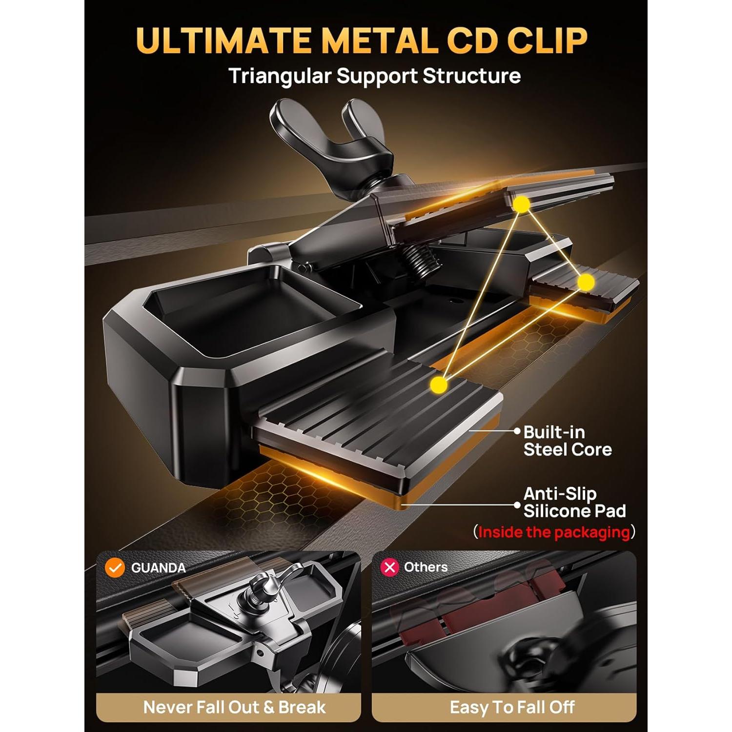 Soporte para Teléfono en Slot de CD Guanda MM700 - Negro