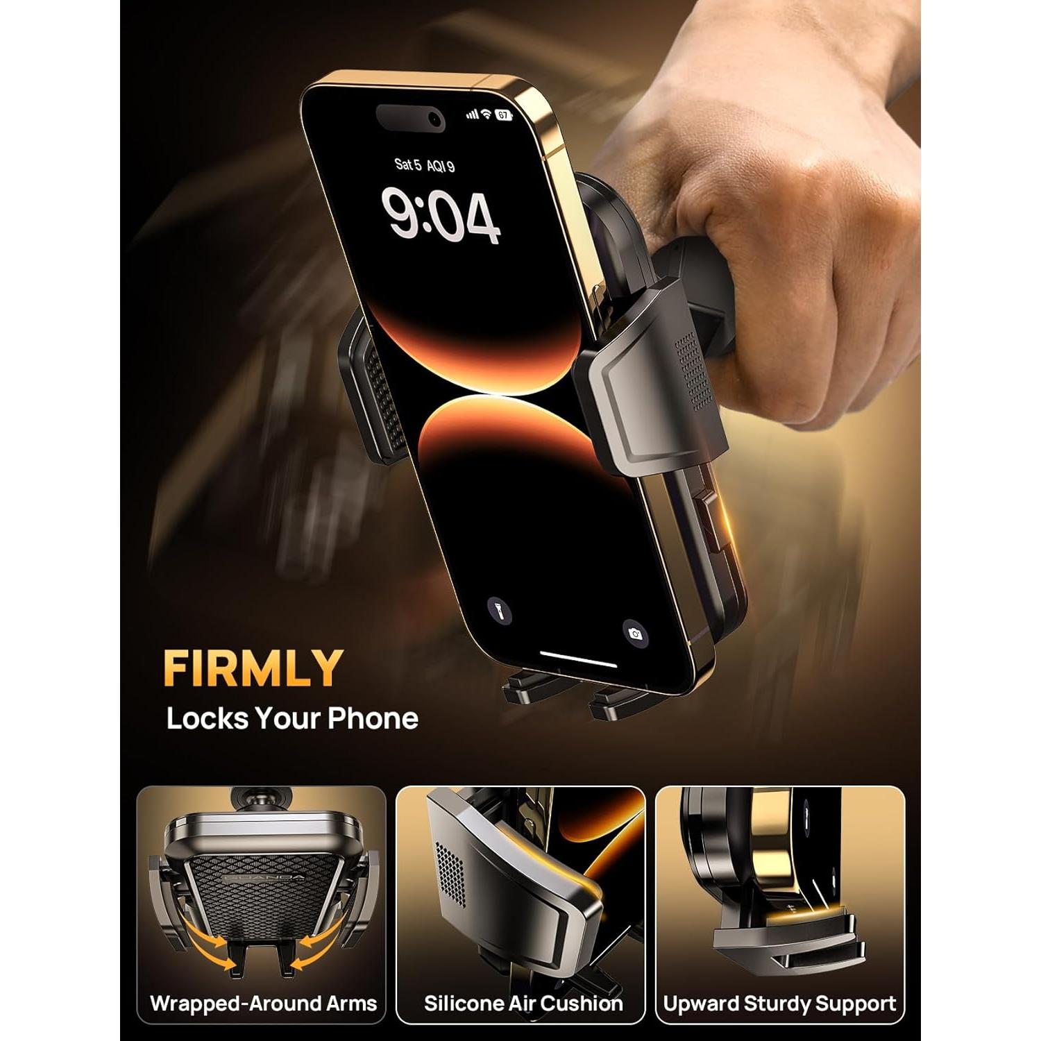 Soporte para Teléfono en Slot de CD Guanda MM700 - Negro