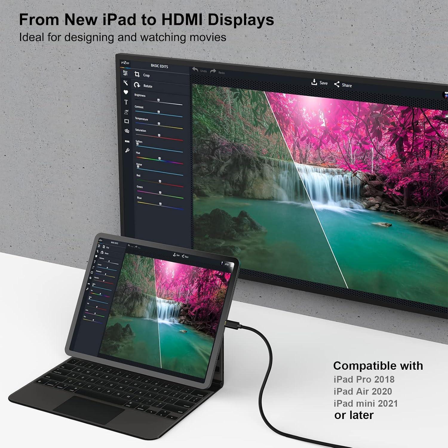 Cable USB C a HDMI 0.91m BENFEI 4K@30Hz Compatible iPhone 15 Pro