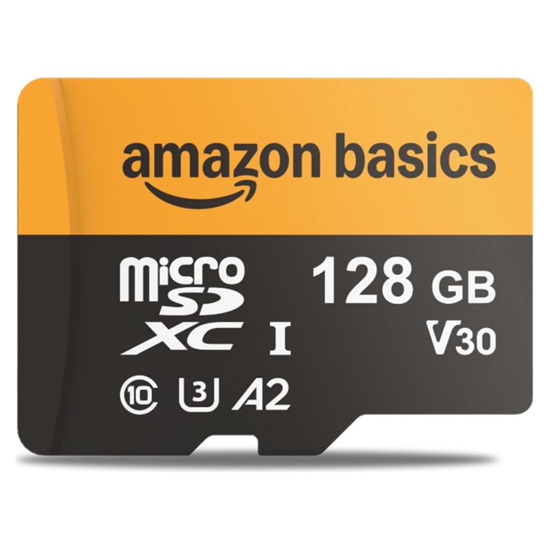 Tarjeta MicroSDXC 128GB Amazon Basics con Adaptador - 200MB/s