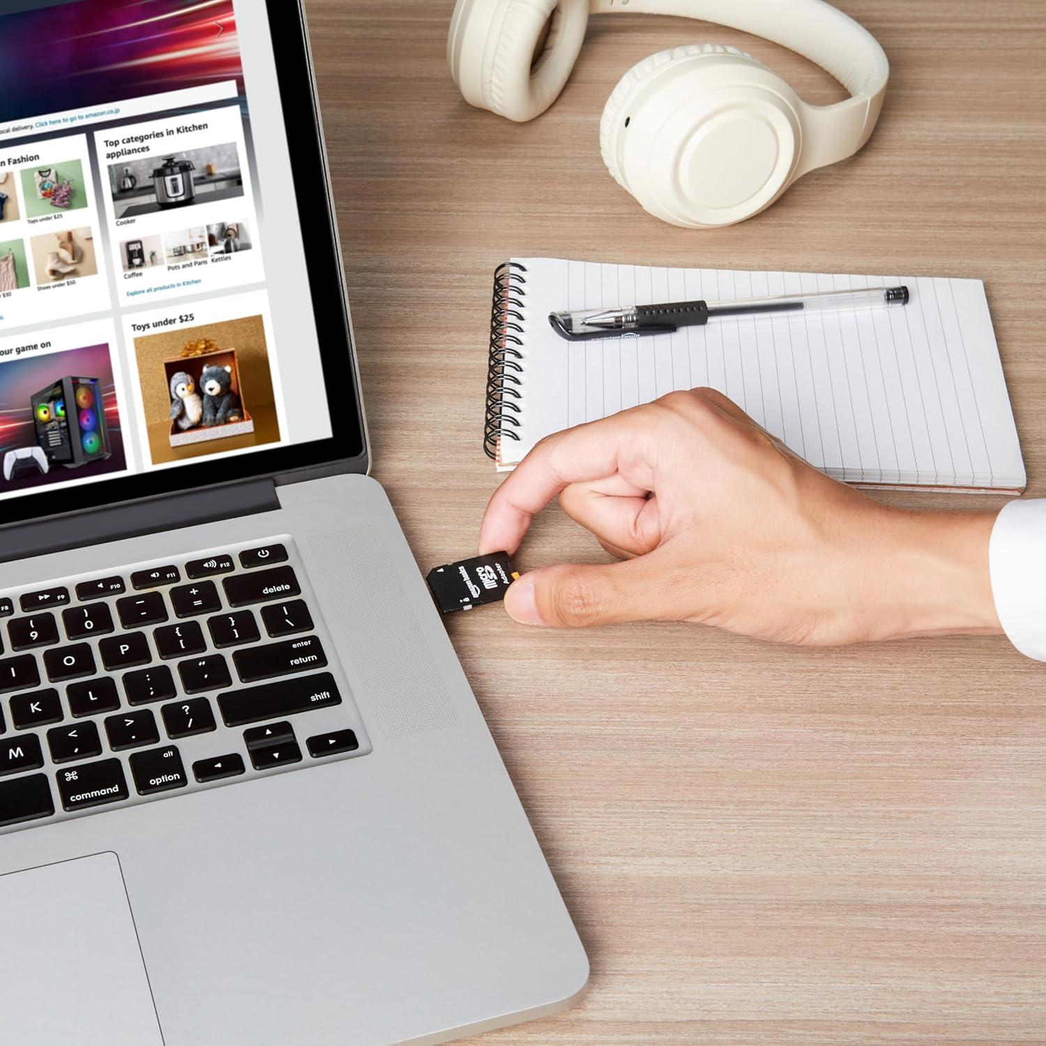 Tarjeta MicroSDXC 128GB Amazon Basics con Adaptador - 200MB/s