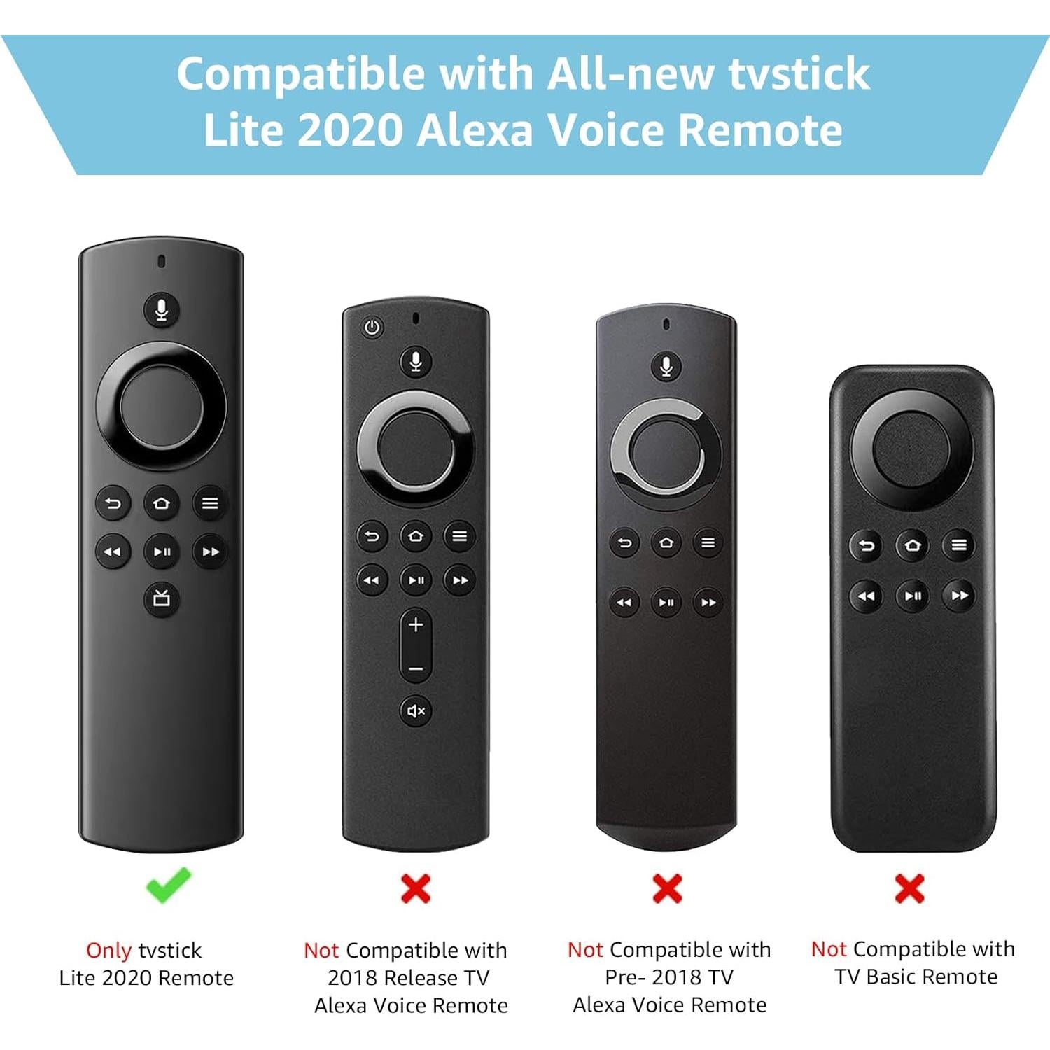 Funda de Silicona para Control Remoto TV Stick Lite 2020 - 2 Piezas