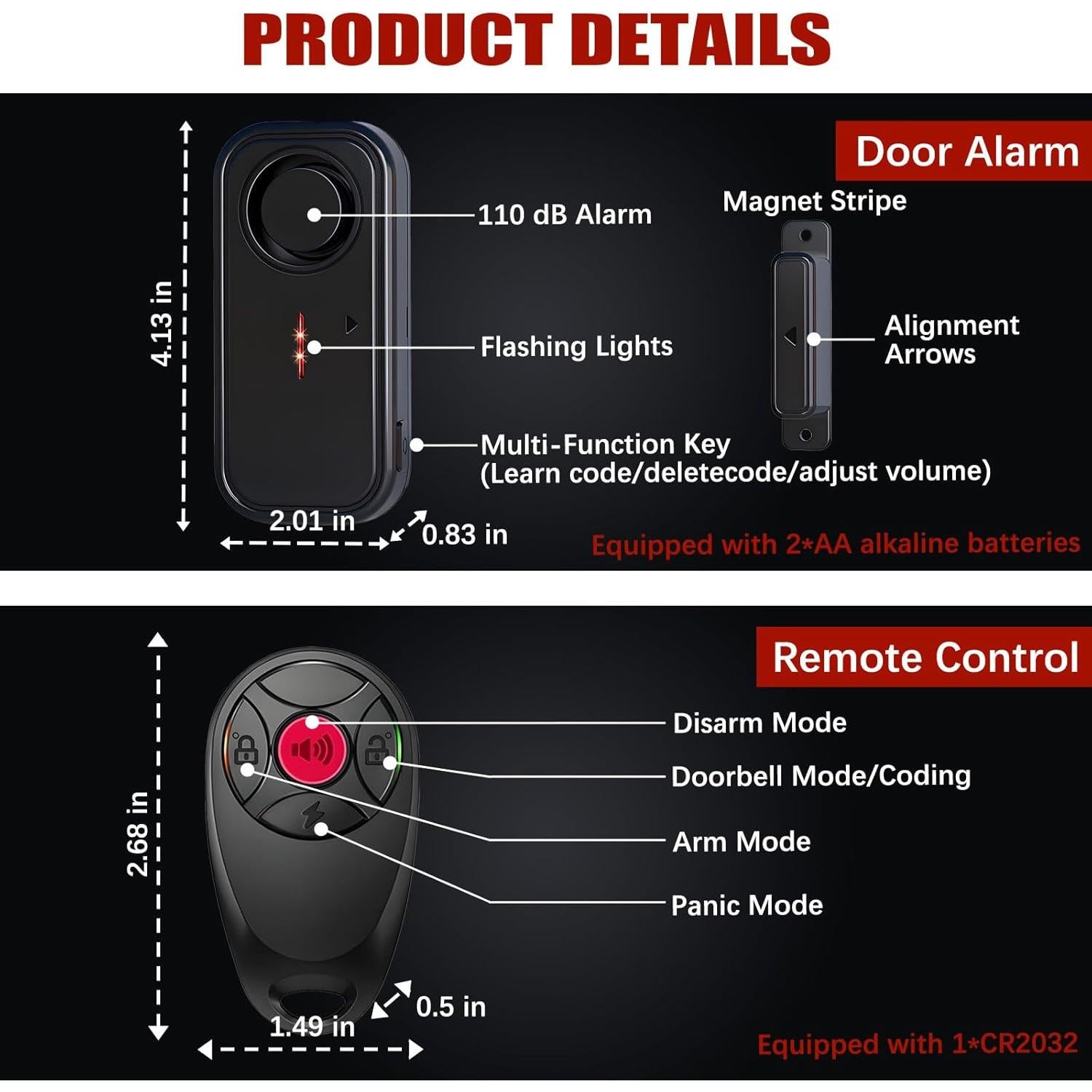 Alarma de Puerta Inalámbrica Kofeen SF06R-1T1 IP66 110dB