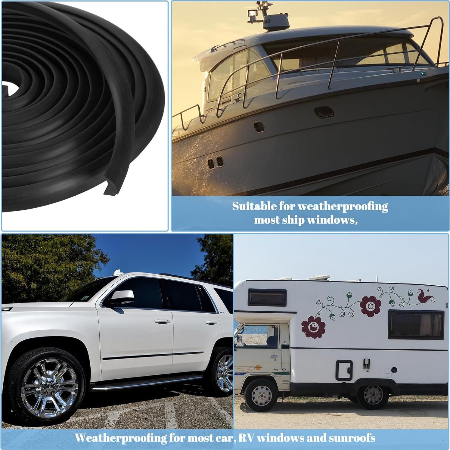 Tira de Sello de Goma Kingdder 5.7 m para Ventanas de RV