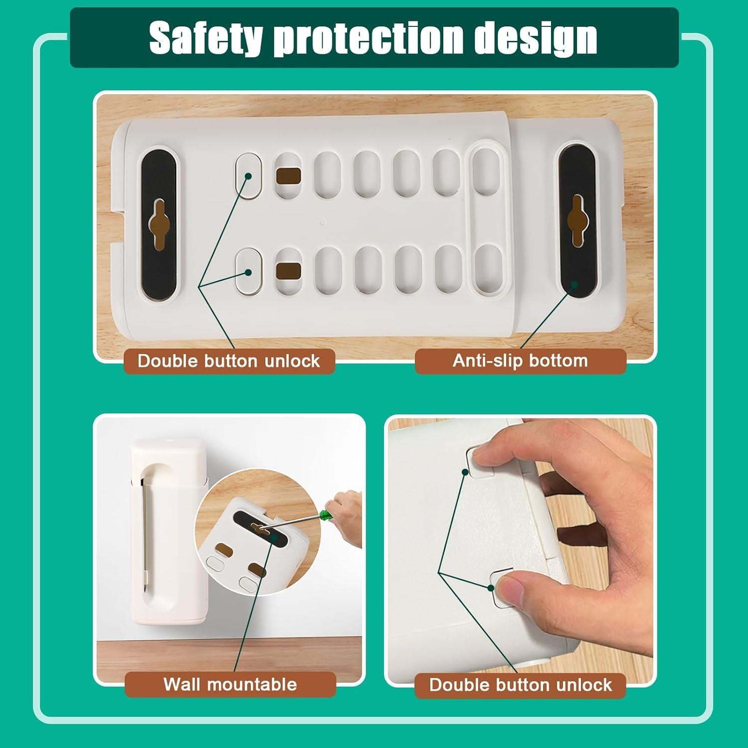 Caja de Cubierta de Enchufe a Prueba de Bebés CZSNH-1 Blanca