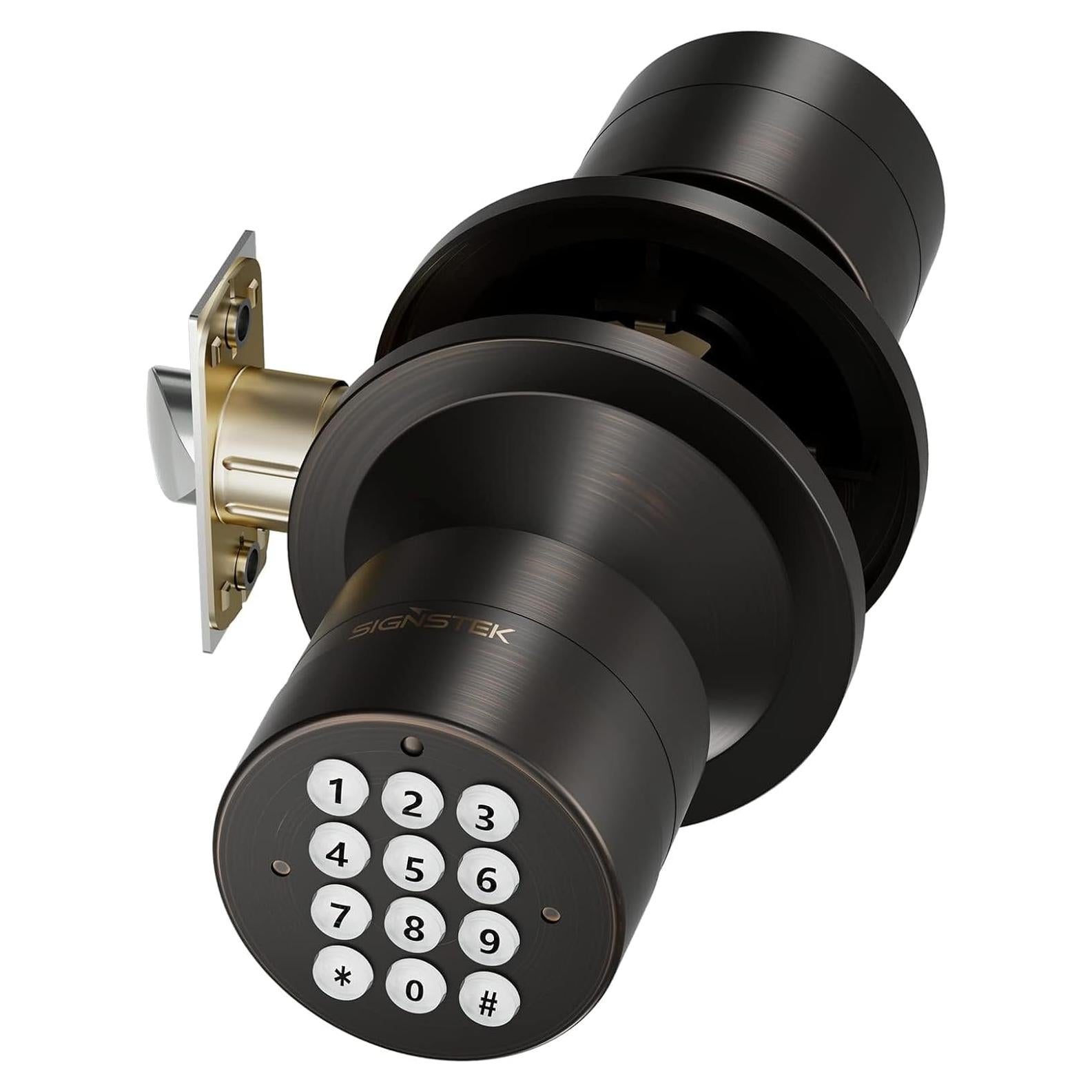 Cerradura Electrónica Sin Llave Signstek PT-R0S00 Bronce Aceitado