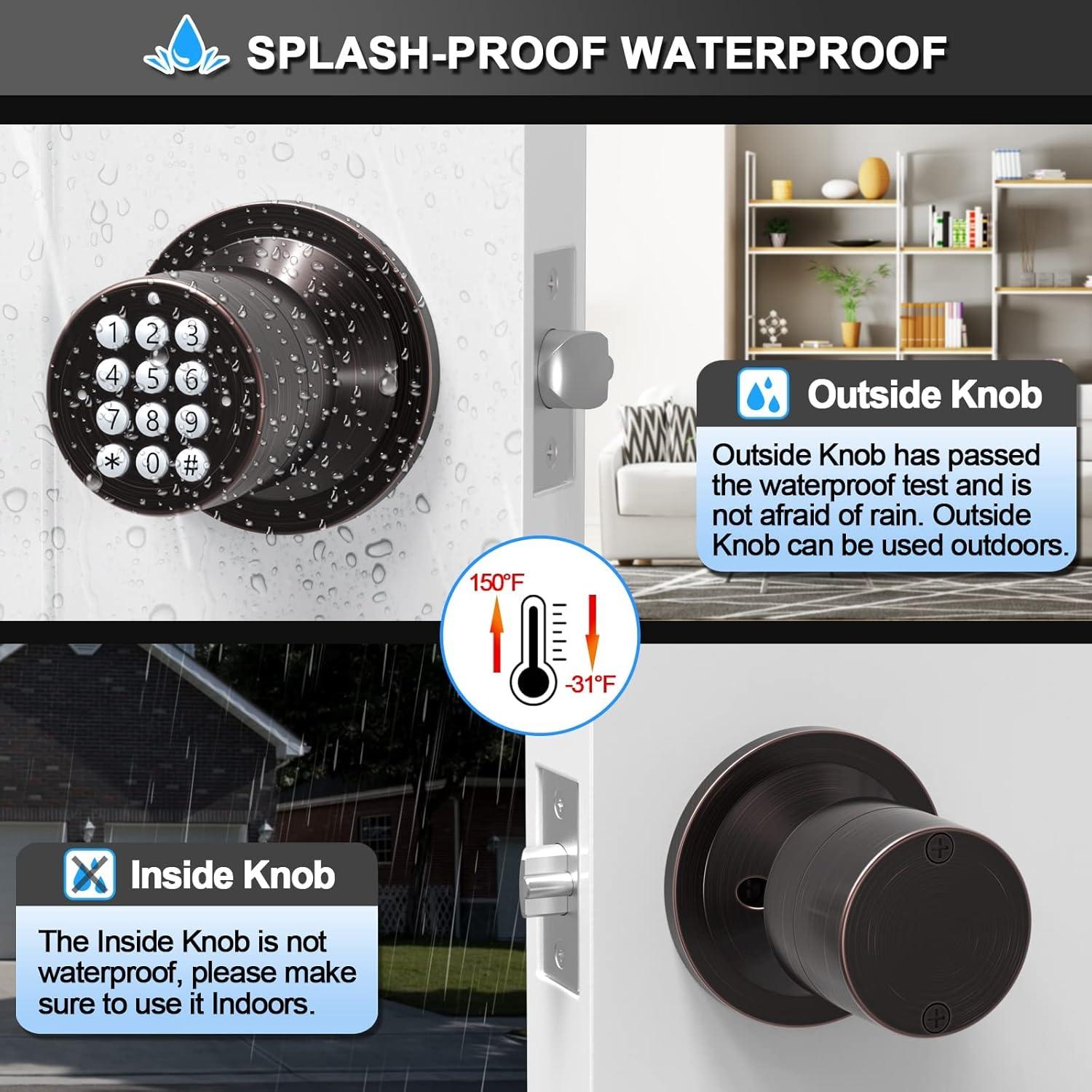 Cerradura Electrónica Sin Llave Signstek PT-R0S00 Bronce Aceitado