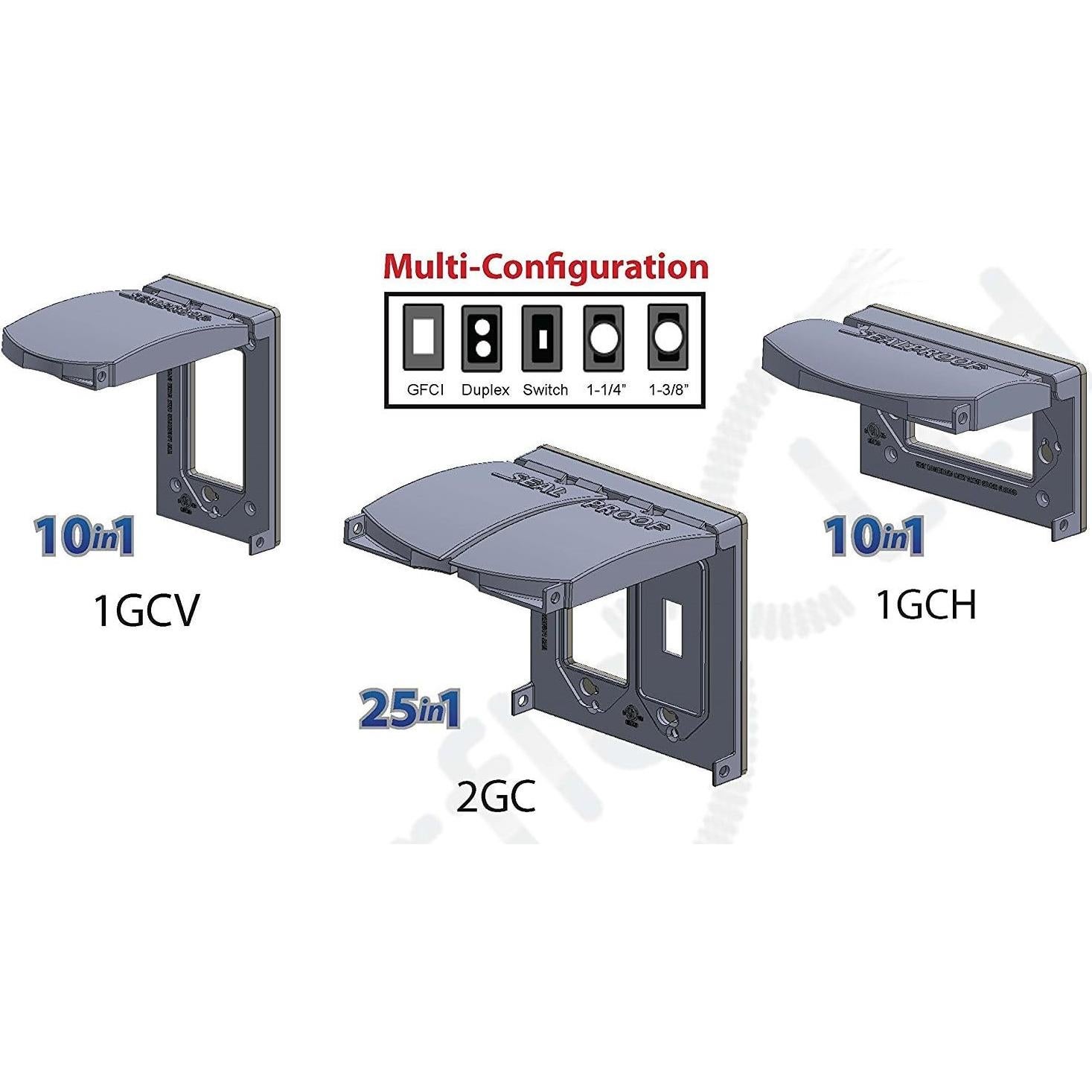 Cubierta de Salida Exterior Sellada 1-Gang Bronce a Prueba de Climas