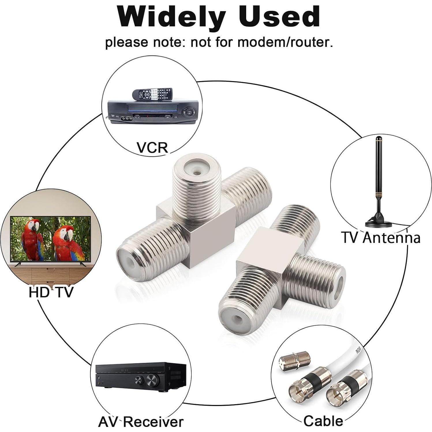 Divisor Coaxial F Tipo 3 Vías RG6 X~wind 2 Pcs
