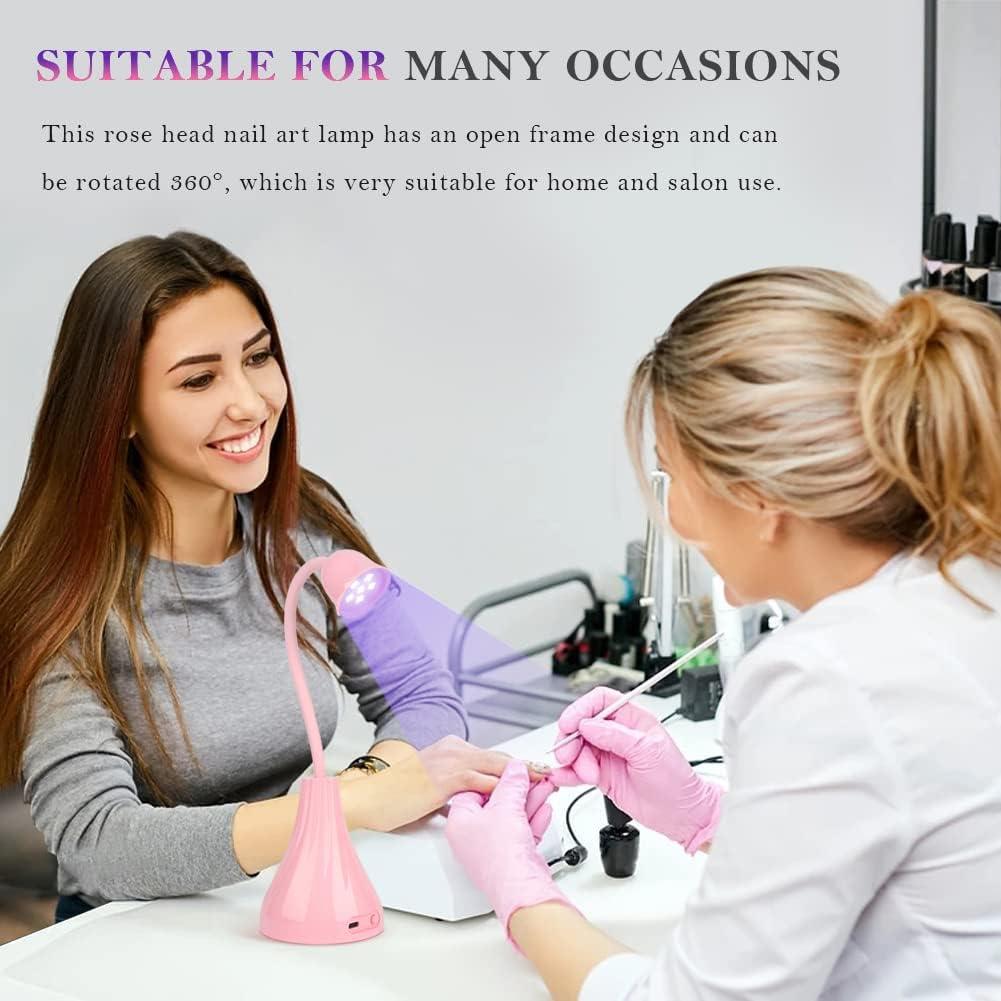 Lámpara UV LED de Uñas Smallshs Rosa, Secado Rápido 18W
