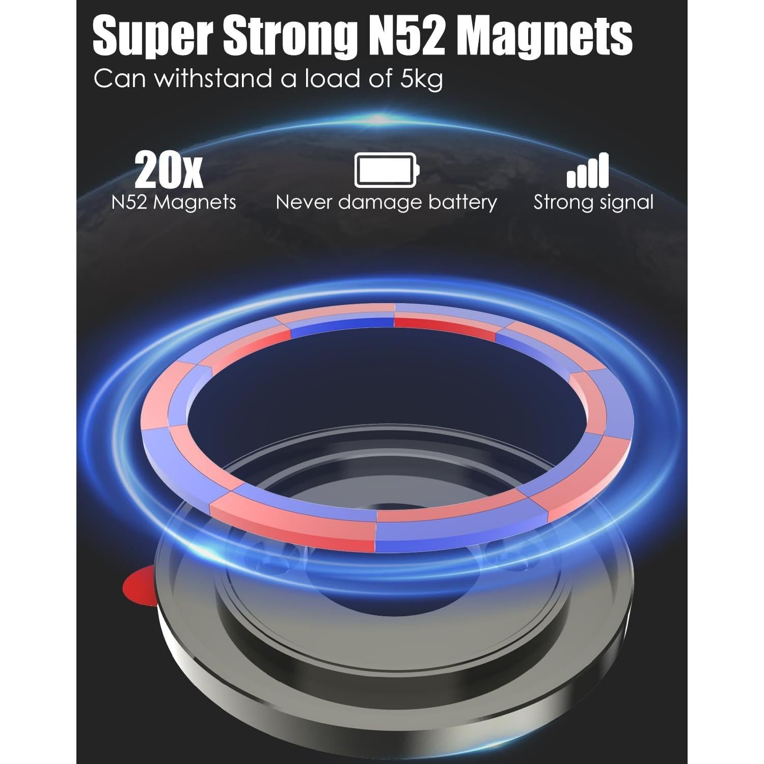 Soporte de Pared Magnético Charchendo para Tabletas 360°