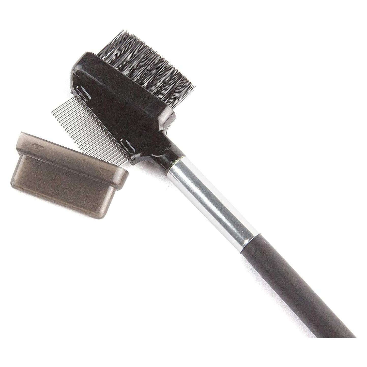 Beauty7 Cepillo de Pestañas y Cejas Doble Cara Acero Inoxidable