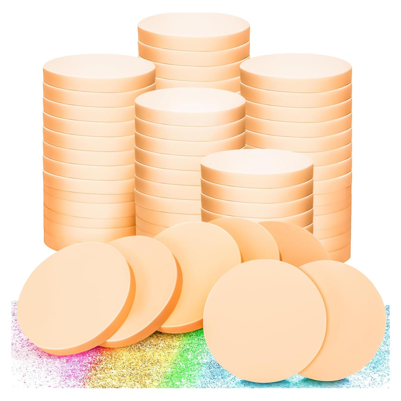 Esponjas de Maquillaje Redondas MotBach 60 Piezas Nude