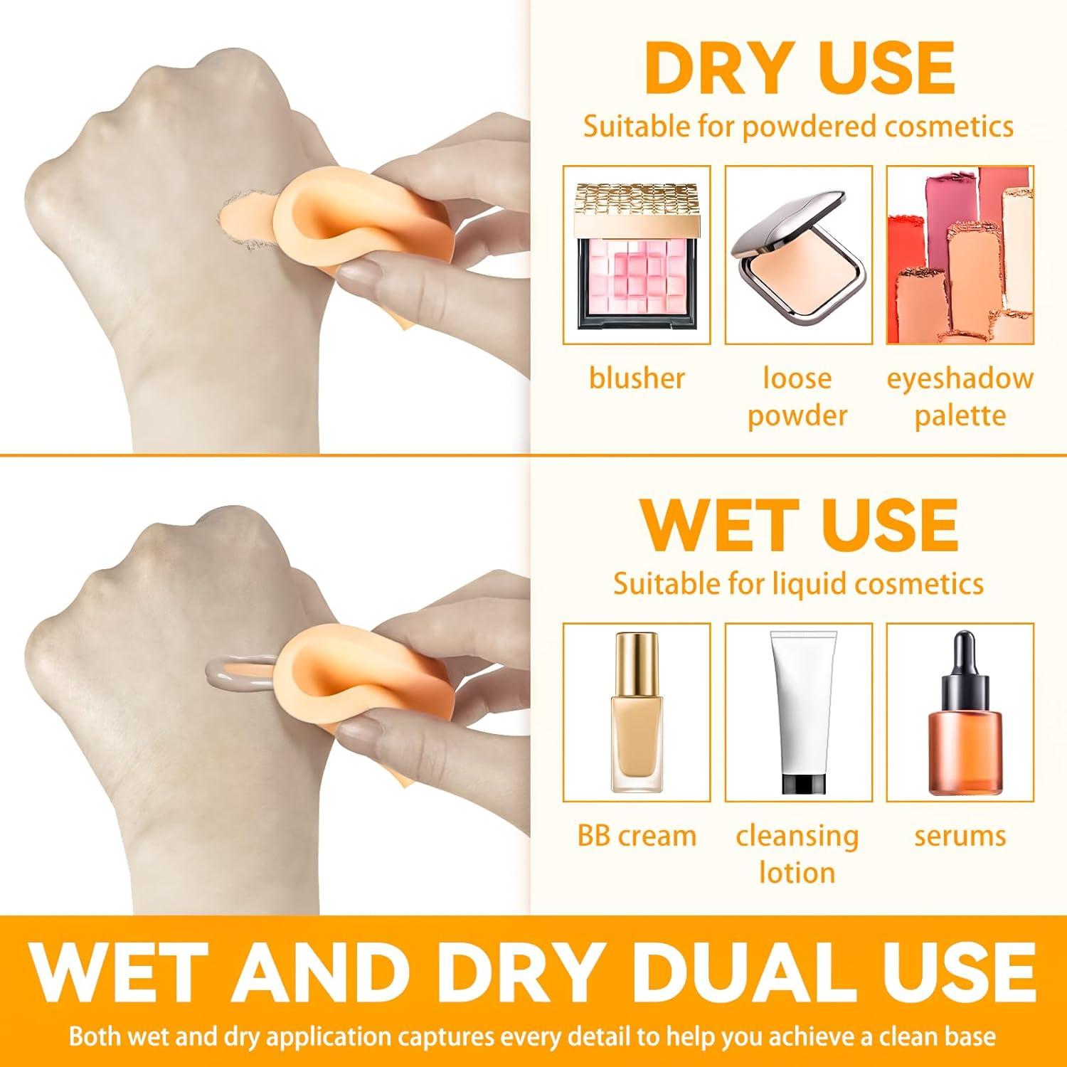 Esponjas de Maquillaje Redondas MotBach 60 Piezas Nude