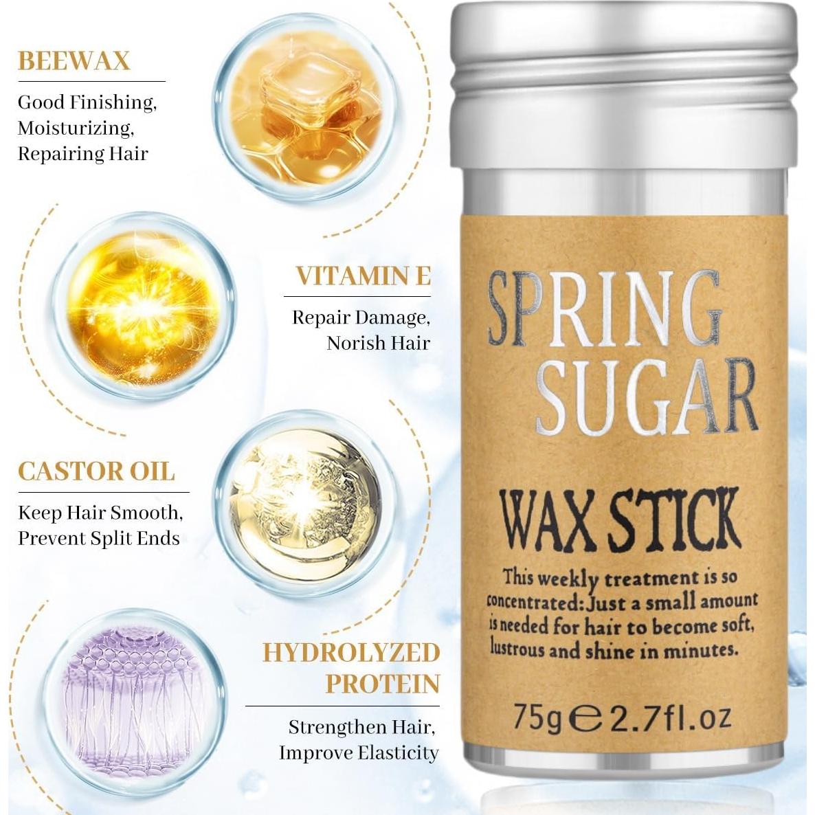 Set de Cera para el Cabello SPRINGSUGAR + 3 Peines Estilizador