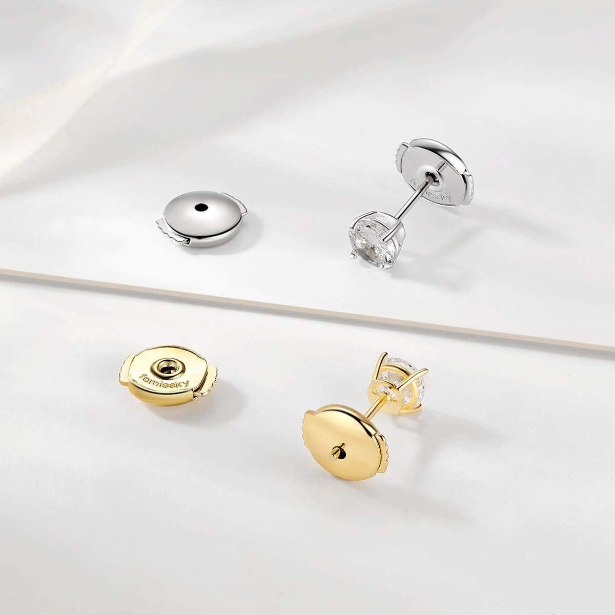 Sujetadores de Pendientes de Seguridad Fomissky-sisa 2 Pares Hipoalergénicos