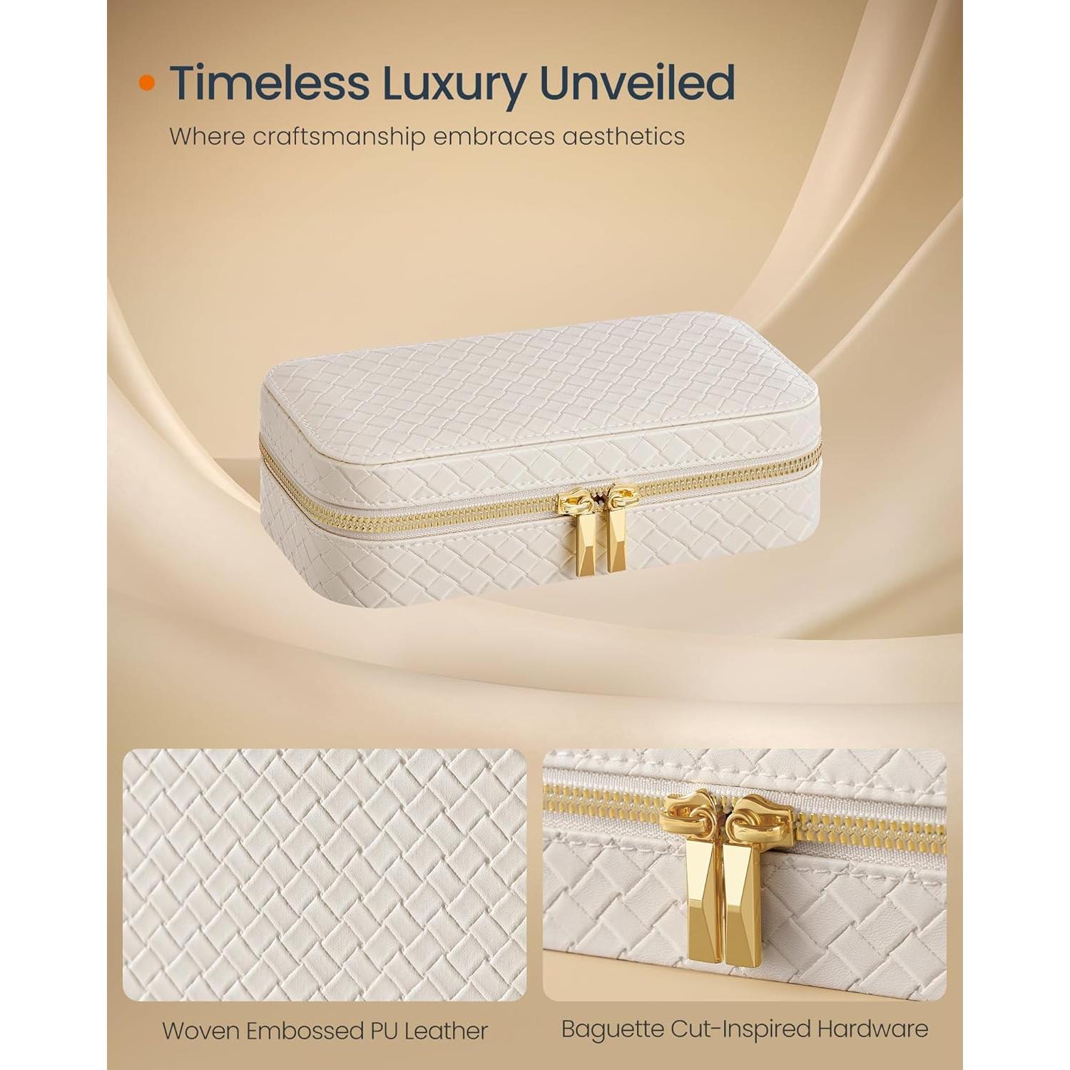 Estuche de Viaje para Joyas SONGMICS HOME Blanco Nube